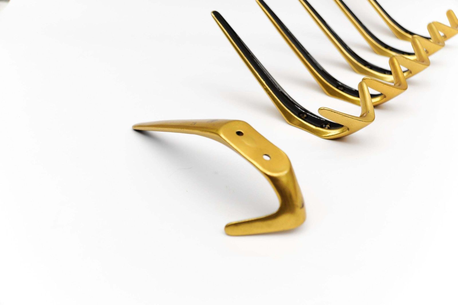photo buy Set Of 6 Mid Century Modern Brass Wall Hooks, Austria, 1960s