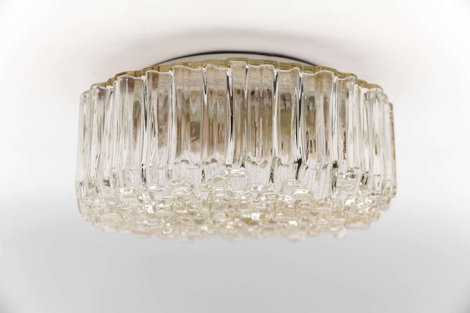 1. Of 4 Square Smoked Glass Geometric Glass Wall Lamp / Flush Mount, 1960s photo Lighting