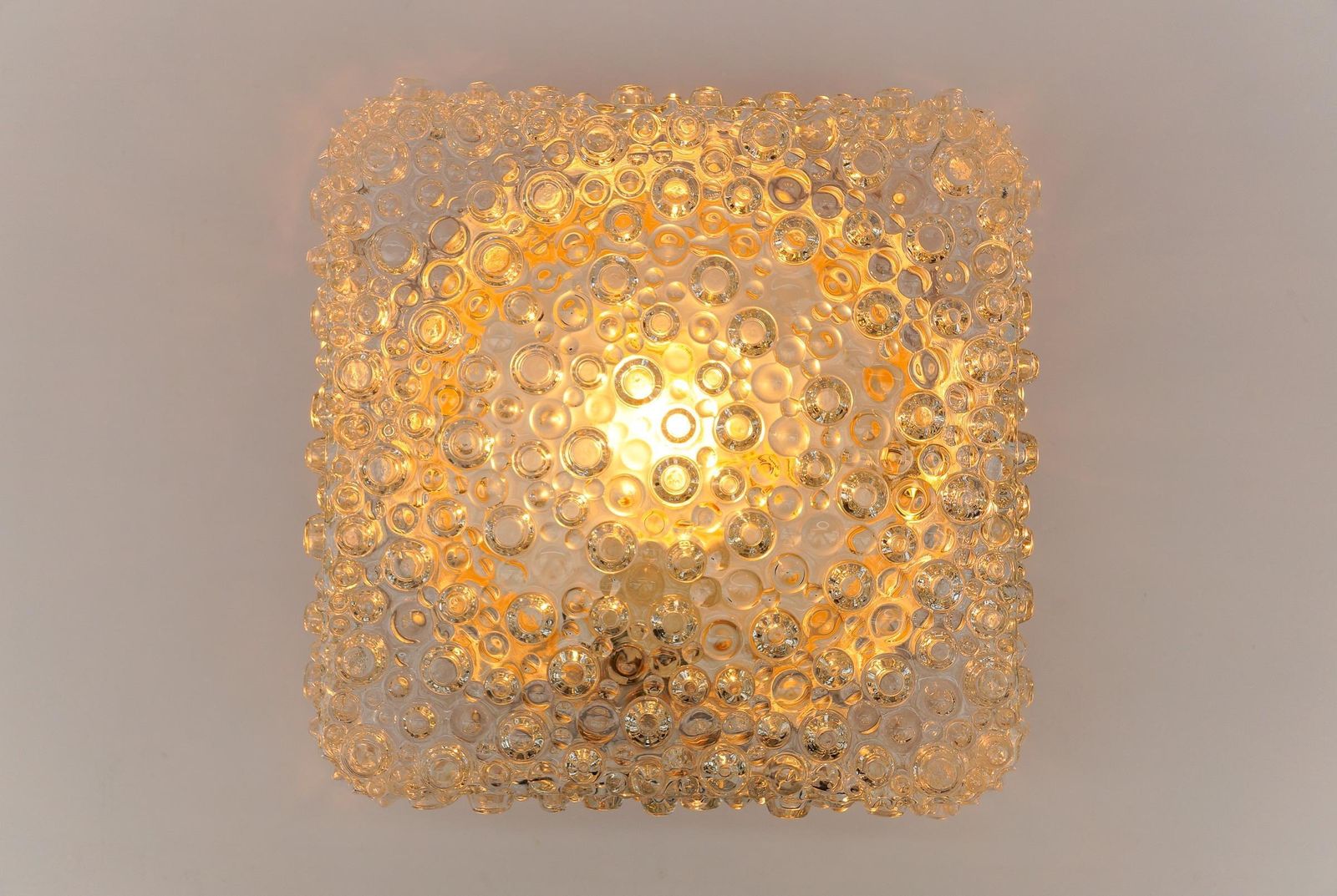 Lighting 1. Of 2 Clear Lovely Bubble Glass Wall Lamp Or Flush Mount Light, 1960s Germany photo