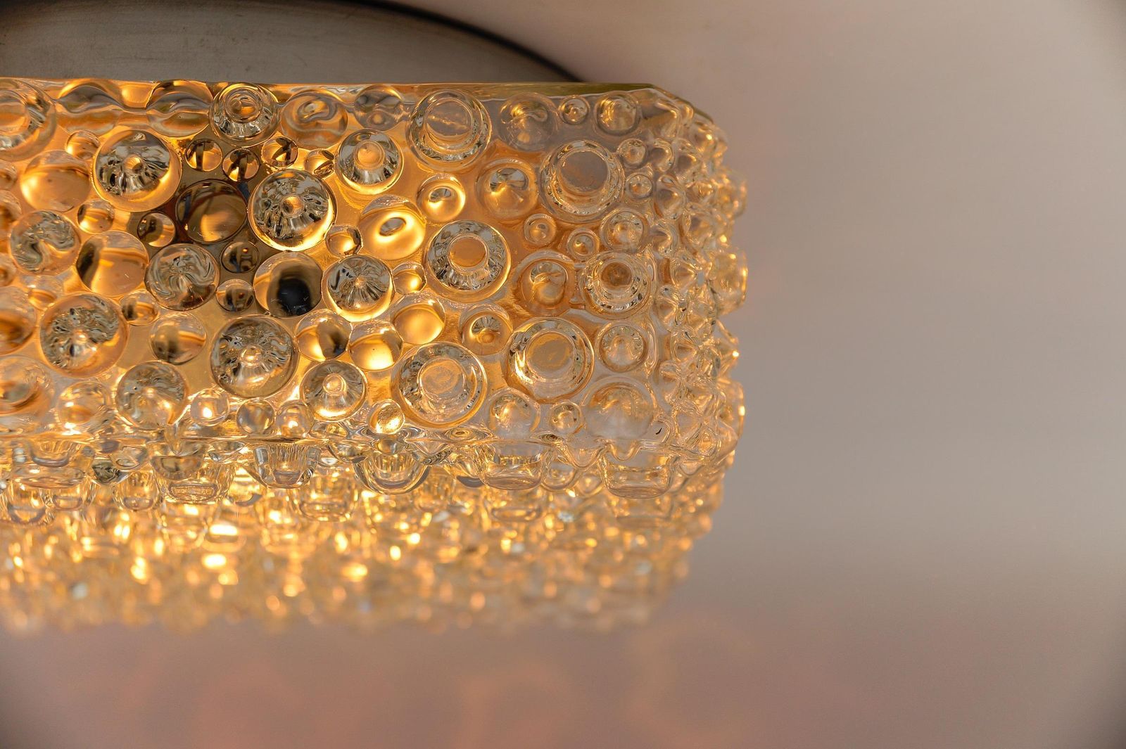 764.0 1. Of 2 Clear Lovely Bubble Glass Wall Lamp Or Flush Mount Light, 1960s Germany photo