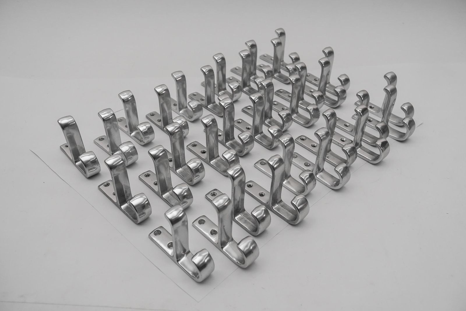 photo buy Set Of 35 Midcentury Aluminium Wall Hooks, Austria, 1950s