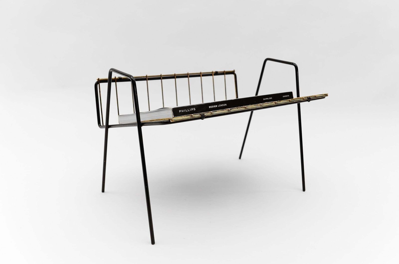 Lovely Metal Magazine Rack Mid Century Modern, 1950s, Austria photo furniture