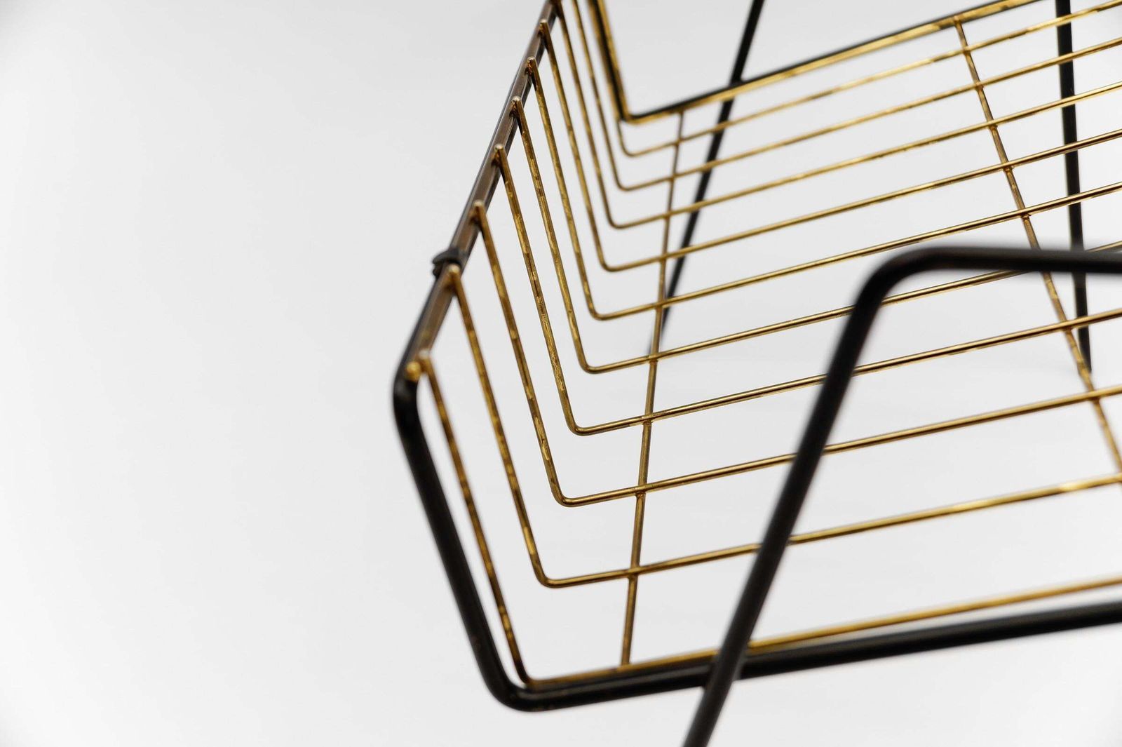 Lovely Metal Magazine Rack Mid Century Modern, 1950s, Austria photo vintage