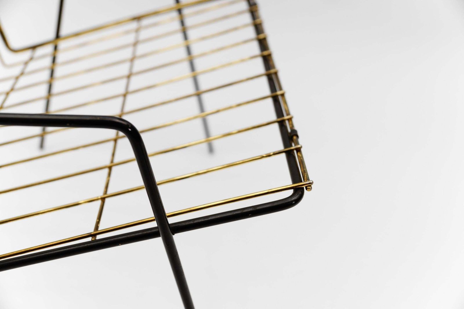photo for sale Lovely Metal Magazine Rack Mid Century Modern, 1950s, Austria