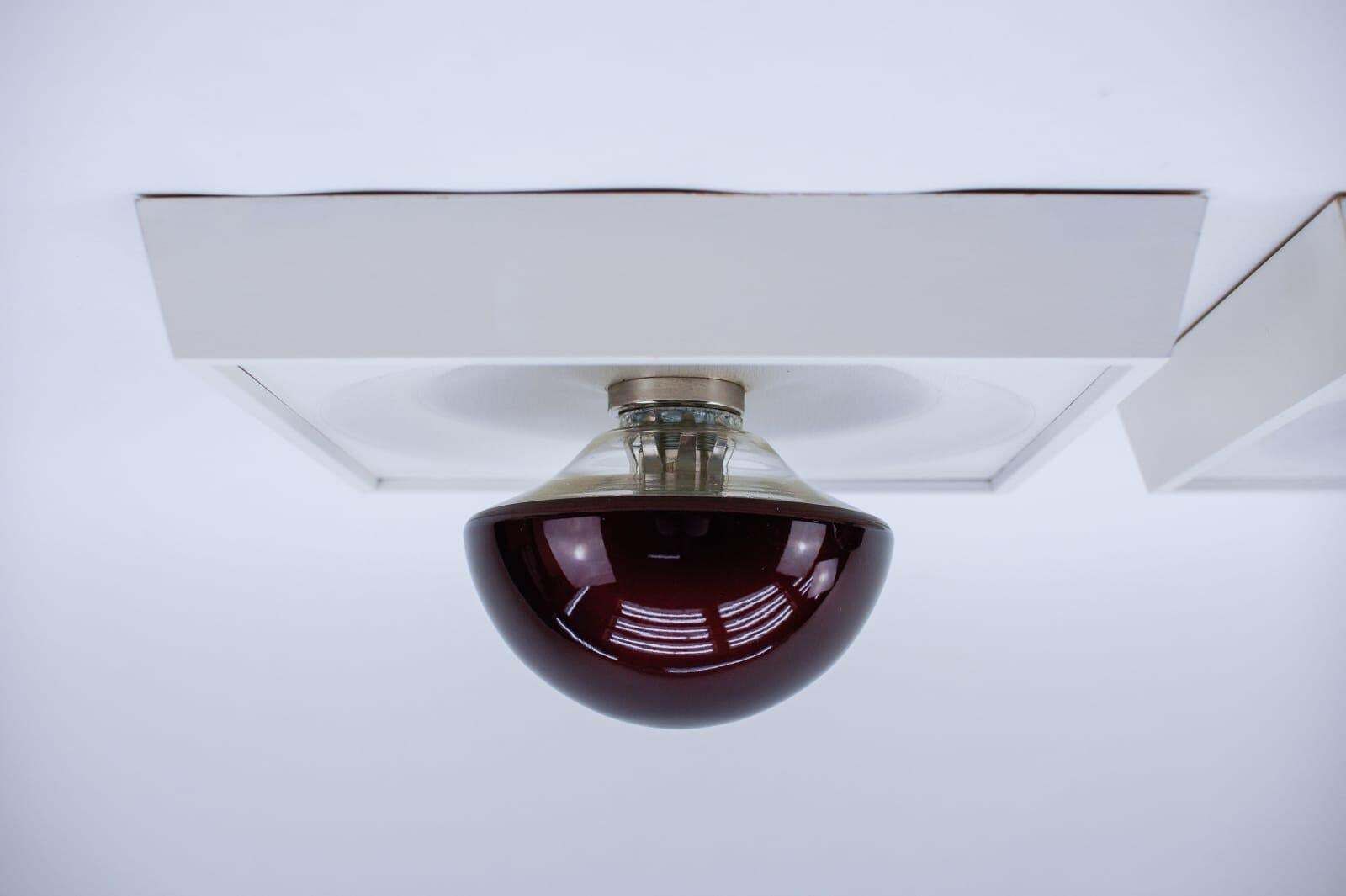 Pair Of Rare Flush Mounts Or Wall Lamps By Temde, Switzerland, 1960s photo vinterior