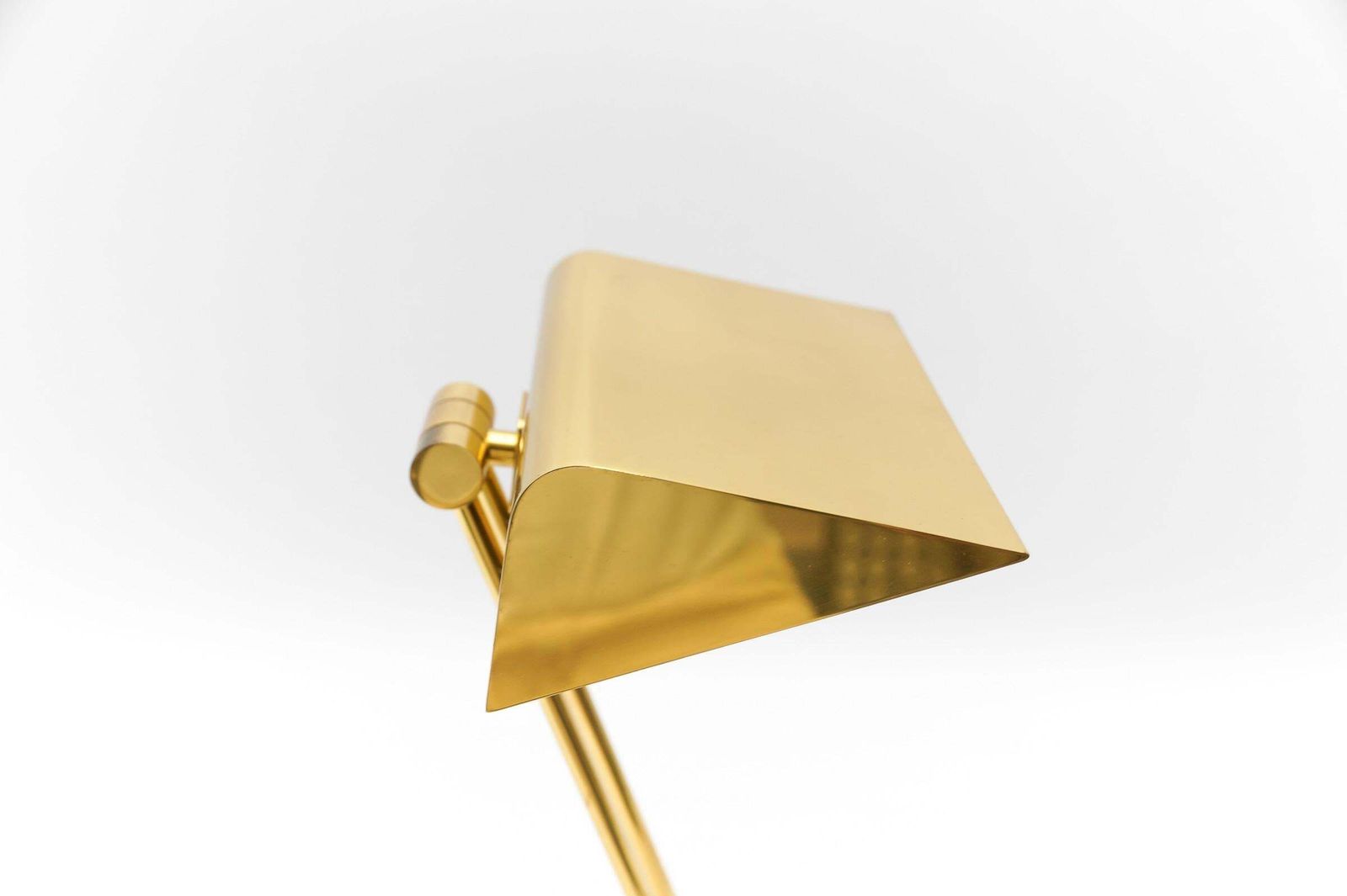 photo for sale Golden Bankers Table Lamp On Marble Foot, 1960s