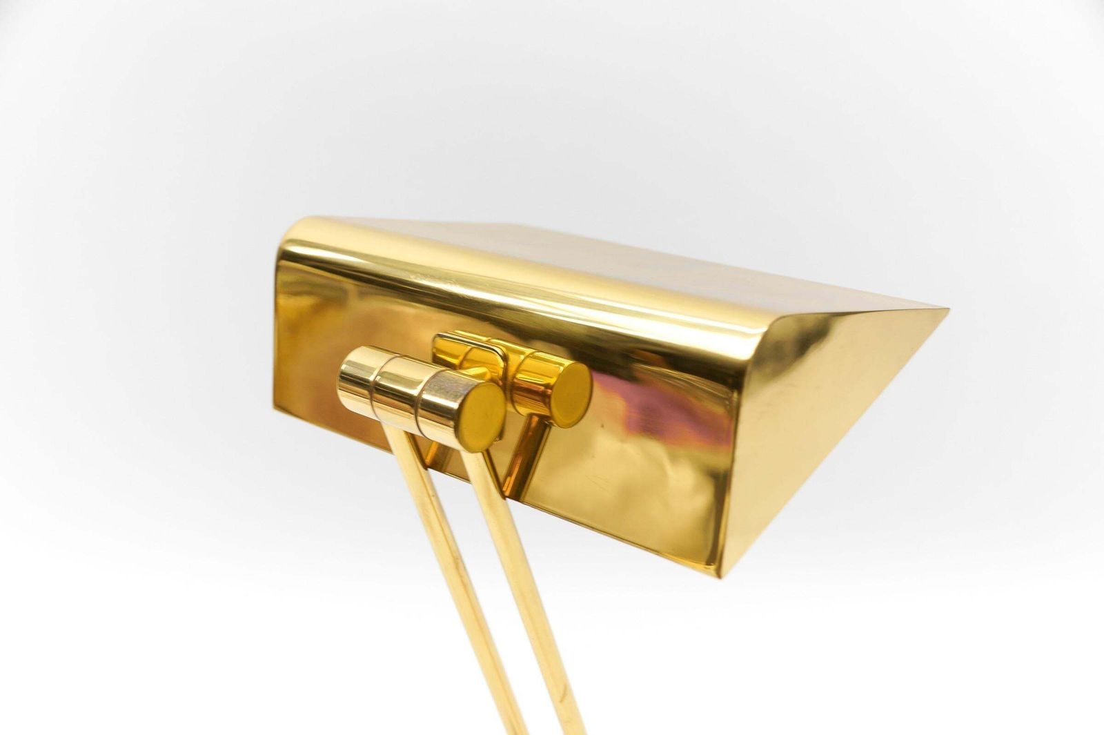 Lighting Golden Bankers Table Lamp On Marble Foot, 1960s photo