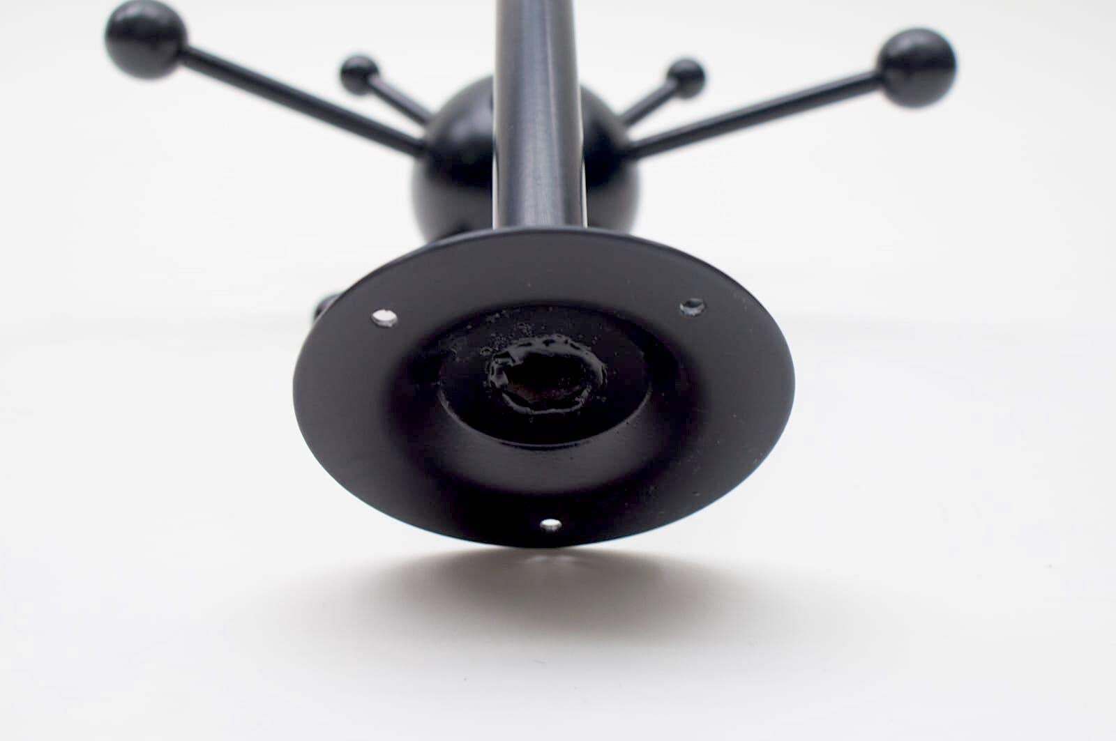 photo furniture Black Sputnik Wall Hook Lacquered Wood And Metal In The Style Of Osvaldo Borsani