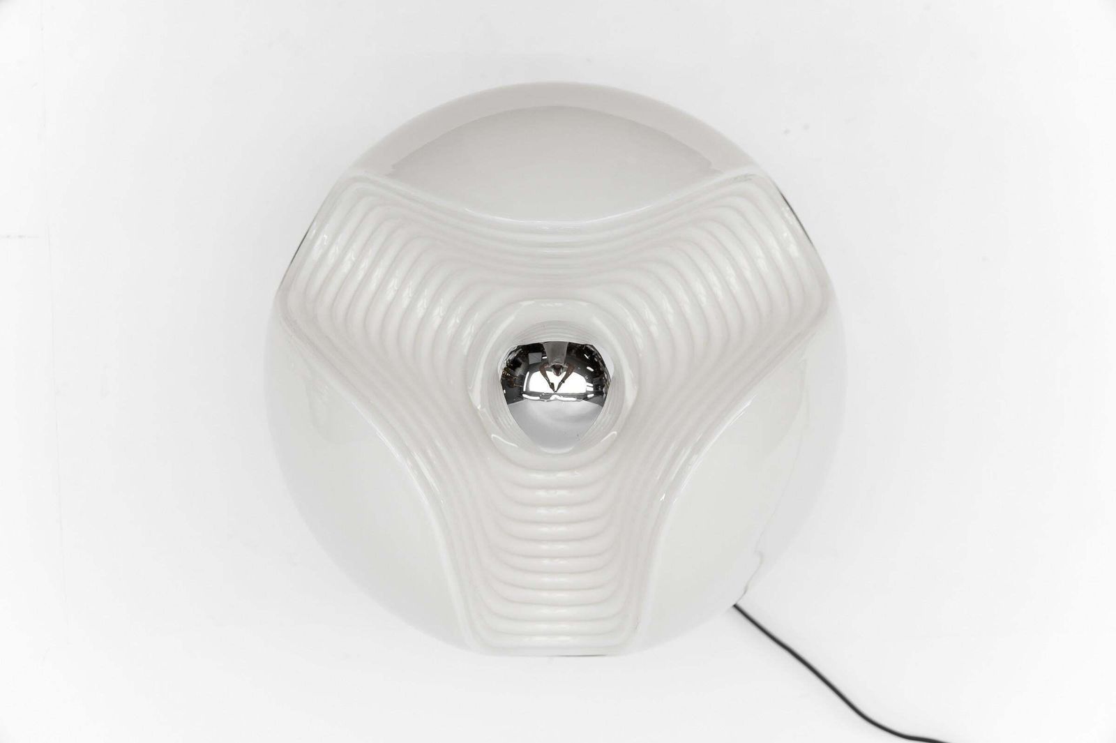 photo furniture Large Opaline Glass Table Lamp "Wave" By Koch Und Lowy Für Peill & Putzler, 1960