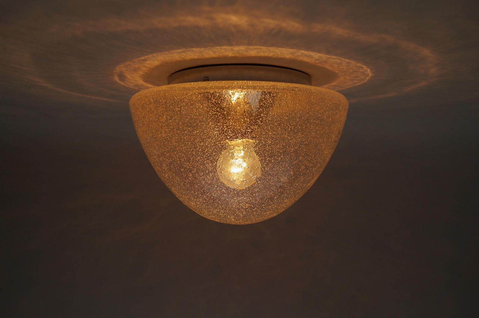 1 Of 4 Mushroom Shaped Glass Lamp In Gold, Germany 1960s photo for sale