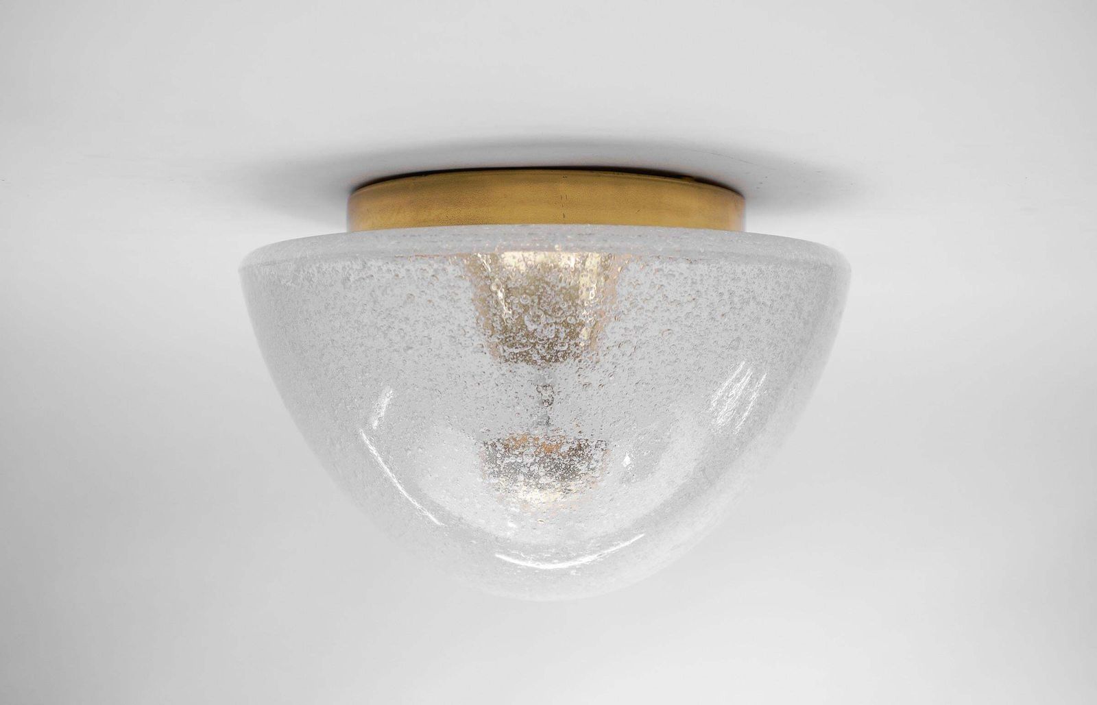 1 Of 4 Mushroom Shaped Glass Lamp In Gold, Germany 1960s photo Lighting