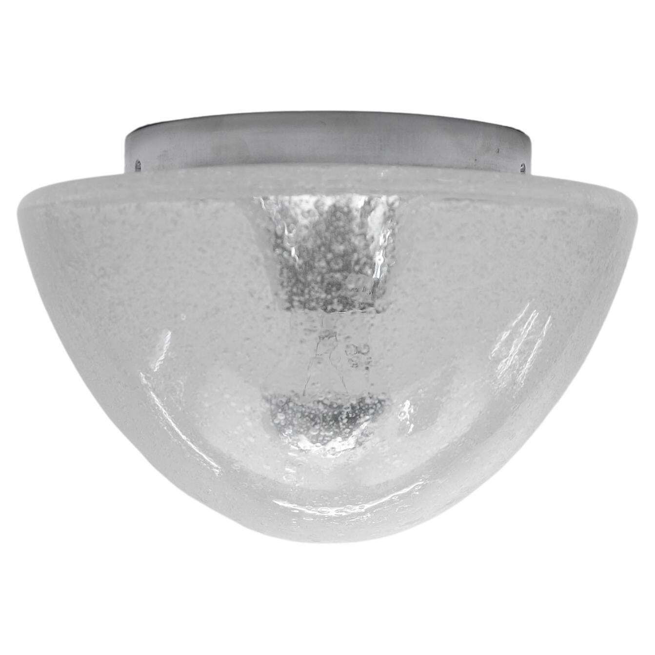 1 Of 3 Mushroom Shaped Glass Lamp In Chrome, Germany 1960s