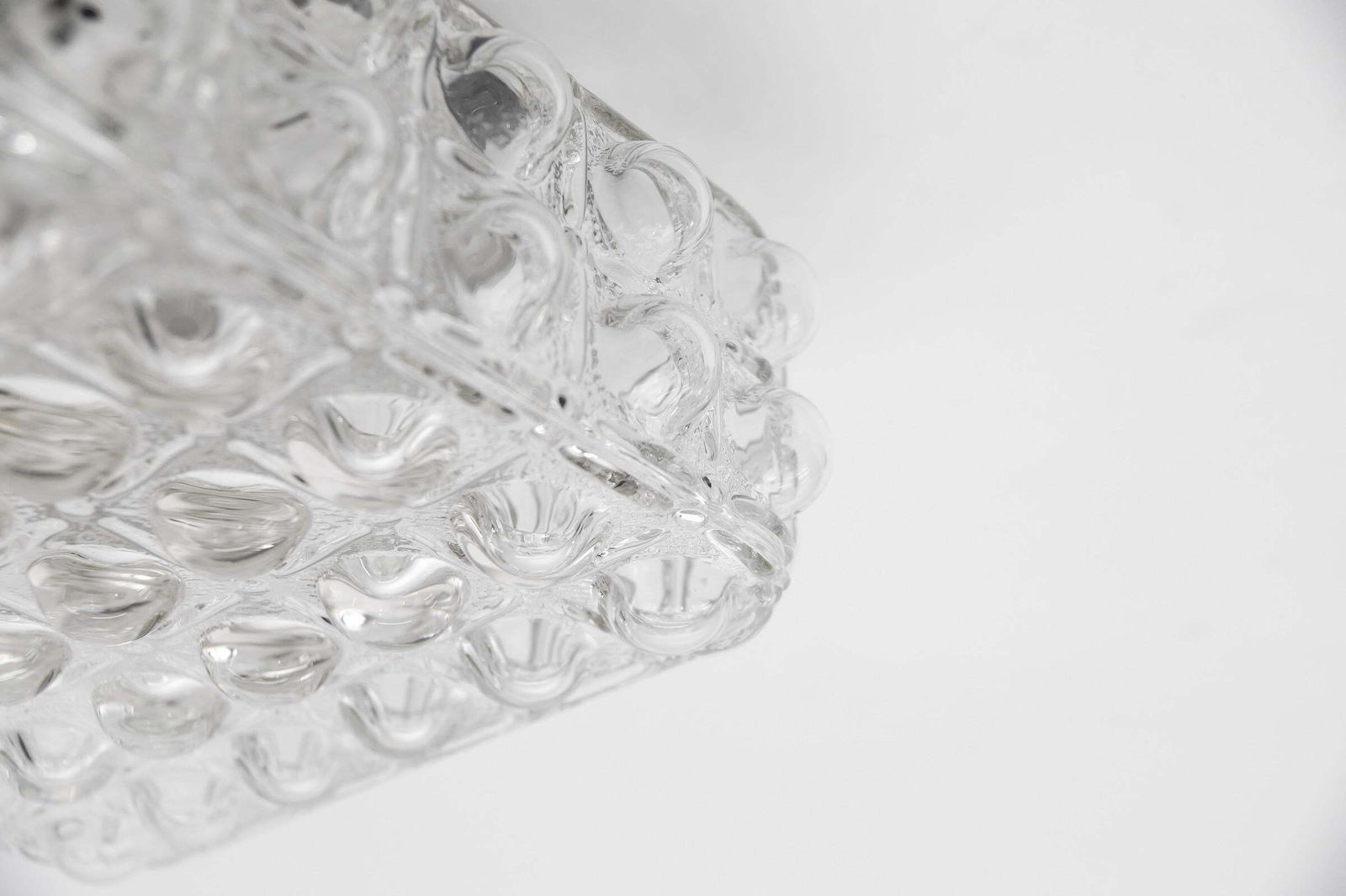 764.0 1 Of 3 Clear Bubble Glass Flush Mount Lamp By Helena Tynell, Germany 1960s photo