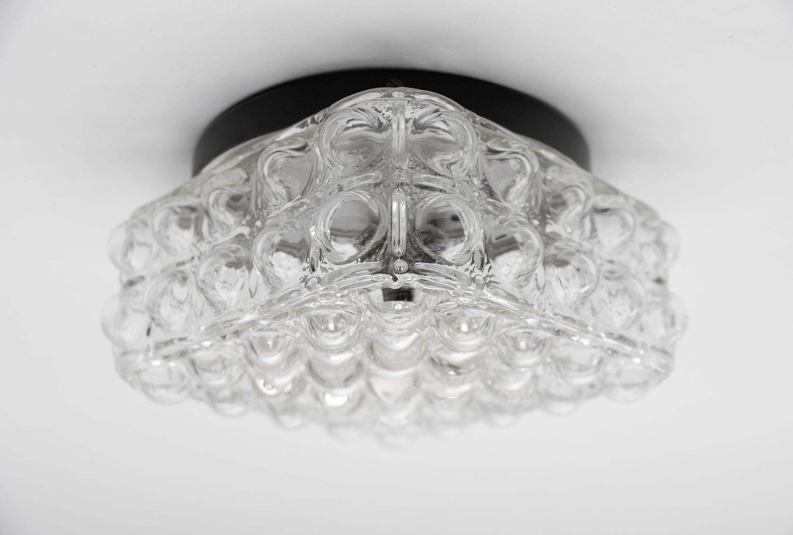 1 Of 2 Clear Bubble Glass Flush Mount Lamp By Helena Tynell, Germany 1960s photo for sale