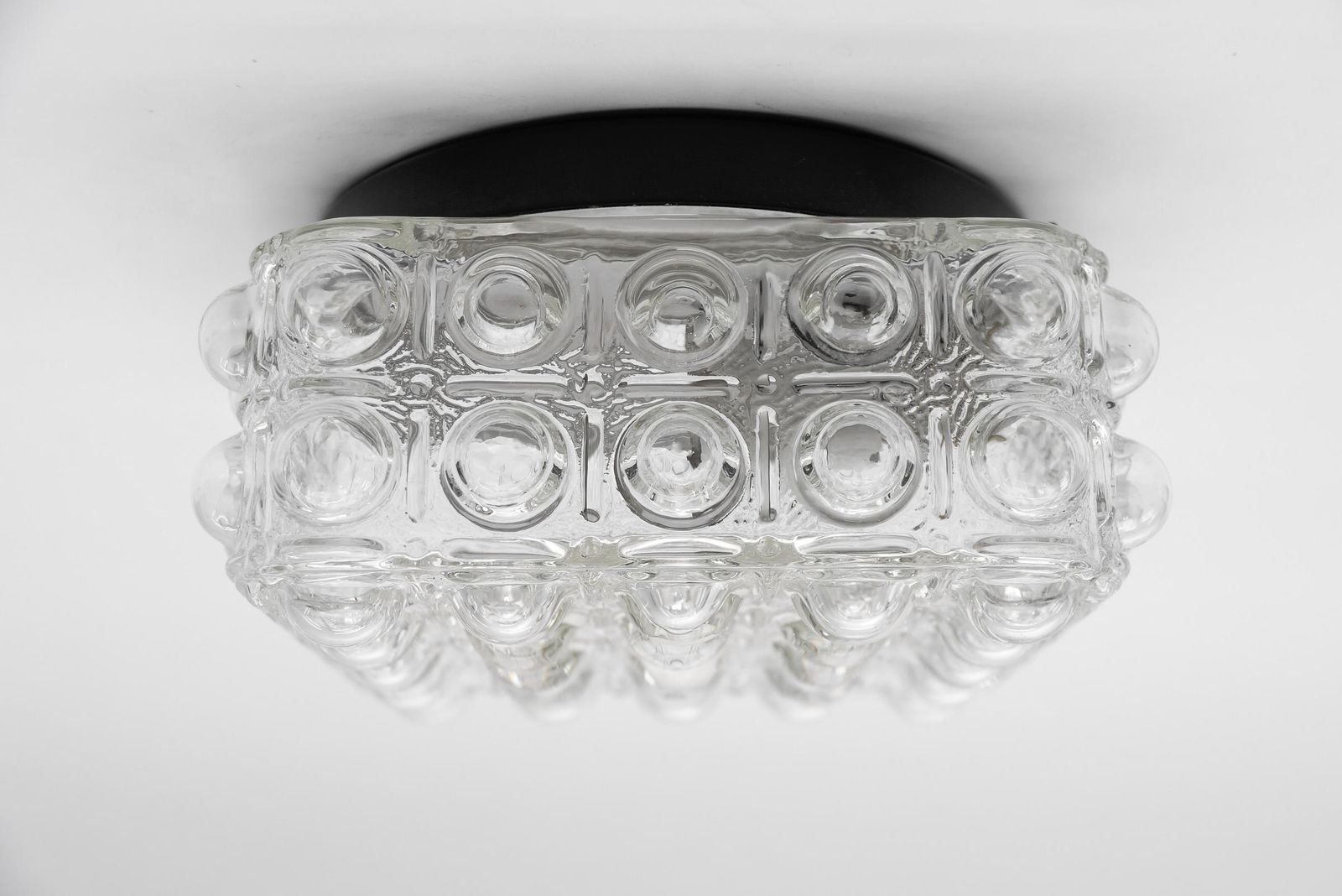 1 Of 2 Clear Bubble Glass Flush Mount Lamp By Helena Tynell, Germany 1960s photo vinterior