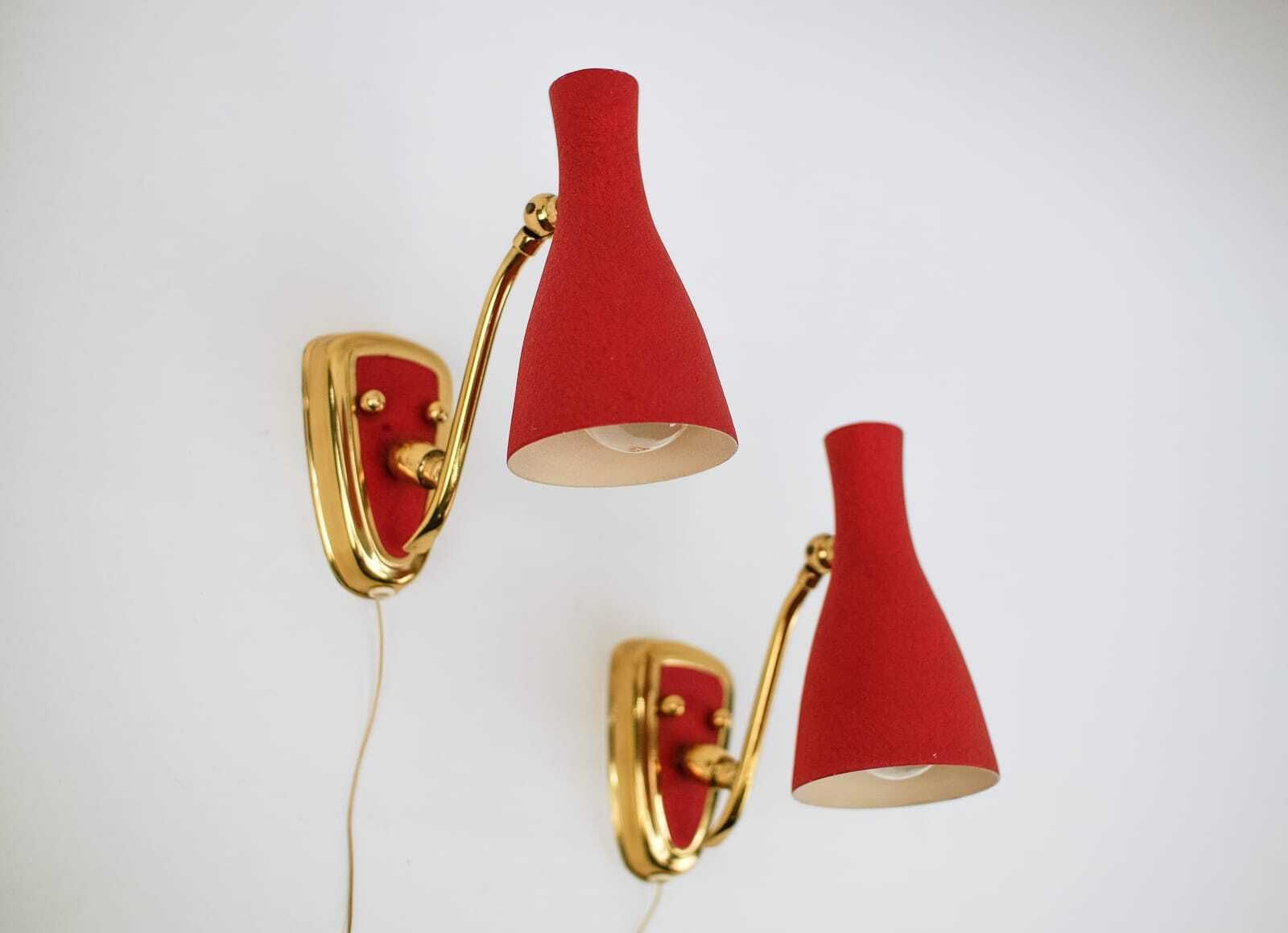 Pair Of Swivel Mid Century Modern Wall Lamps, 1950s Italy photo furniture