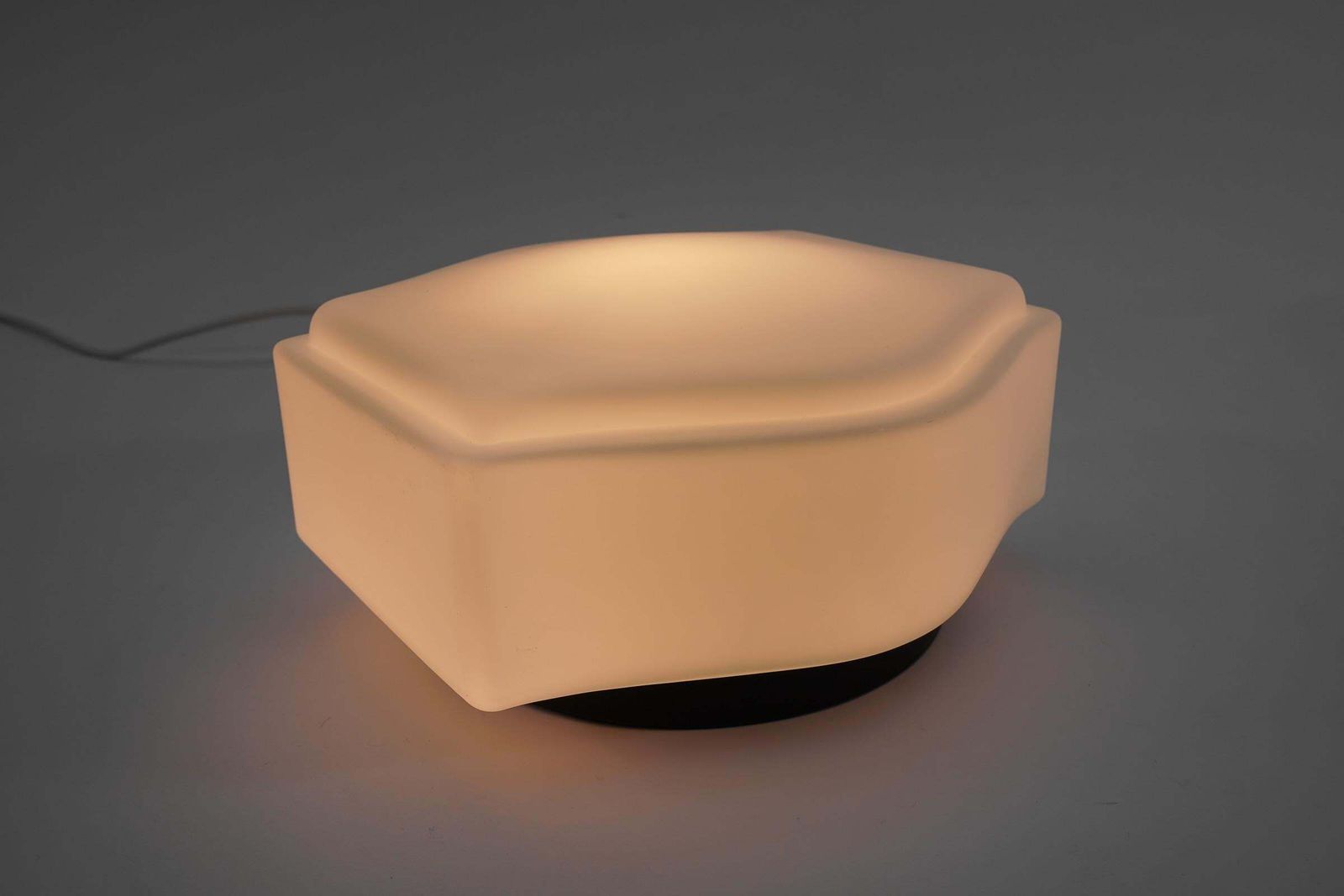 Set Of 4 Ceiling Or Wall Lights Made In Opaline Glass And Metal, 1960s Germany photo vintage