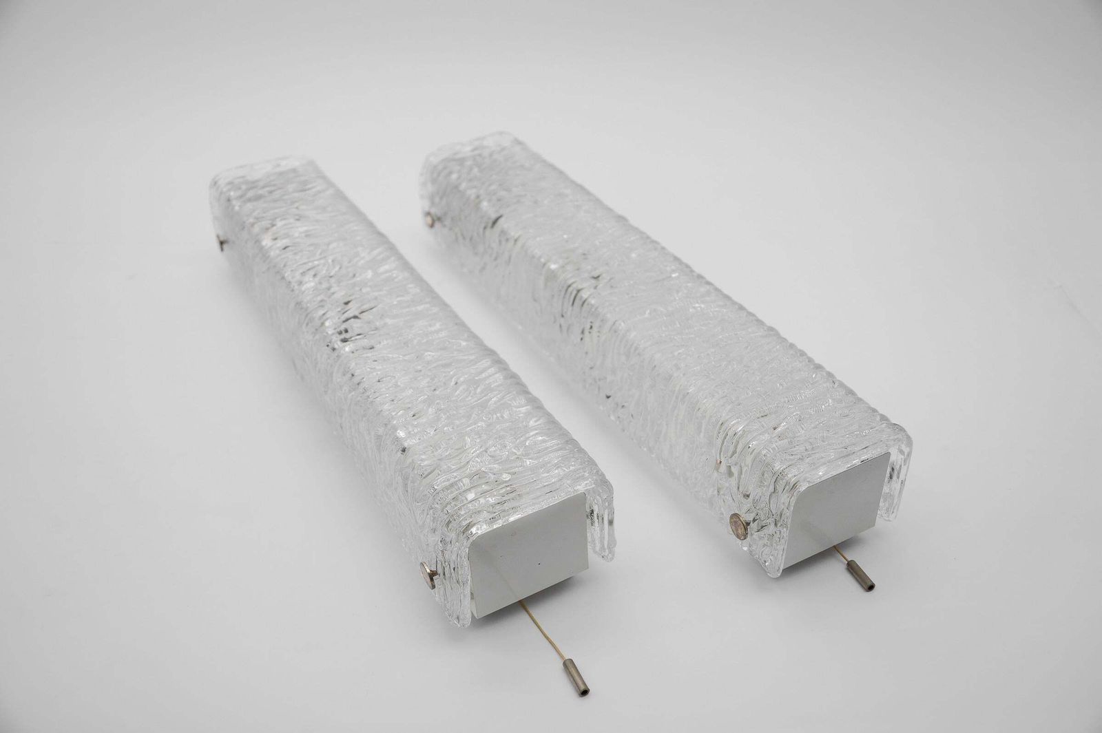 Set Of 2 Huge Glass Sconces From Kaiser Leuchten, 1960s Germany photo vinterior