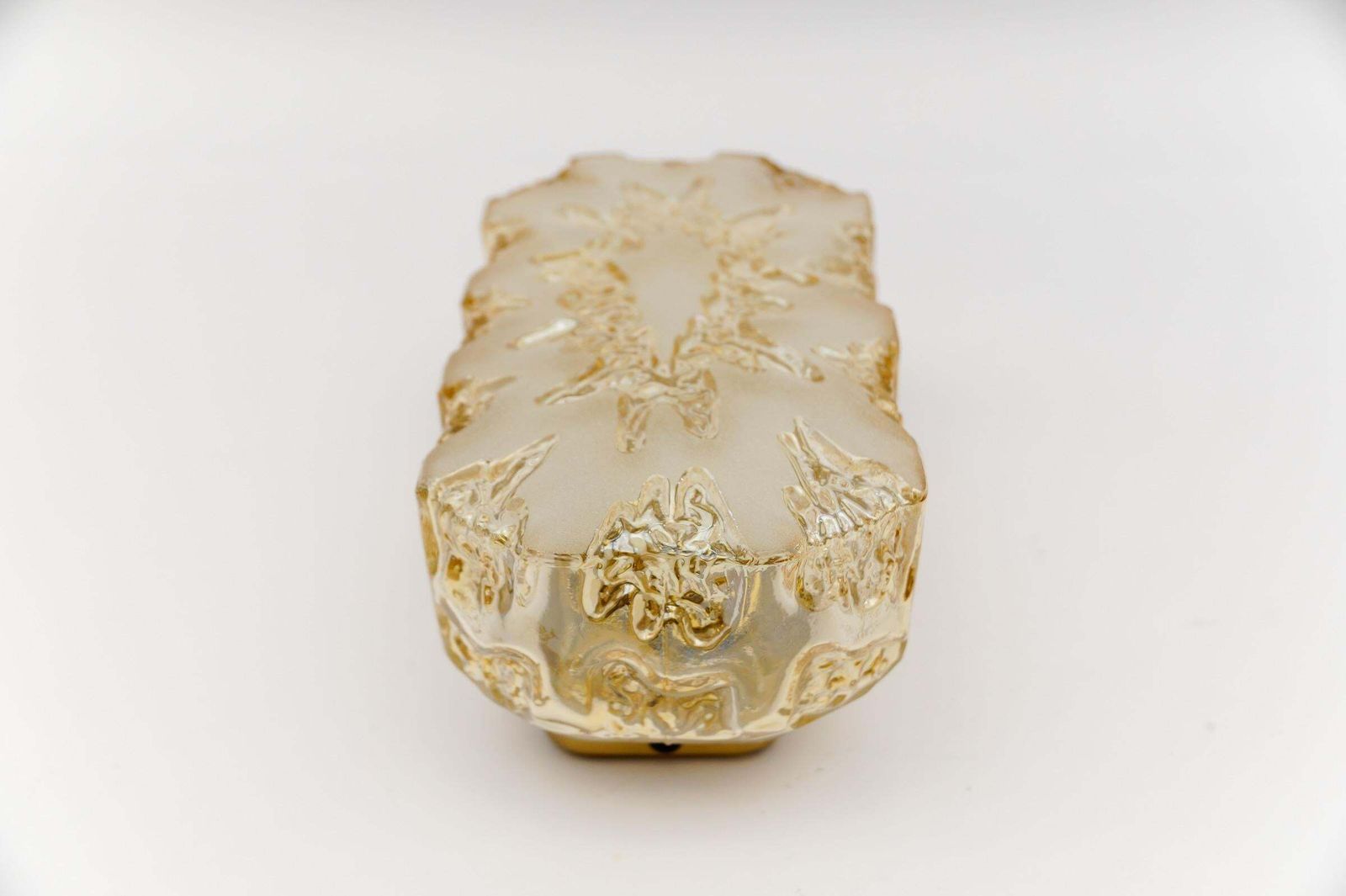 1. Of 3 Amber Glass Sconce Or Wall Lamp By Limburg, 1960s Germany photo vinterior