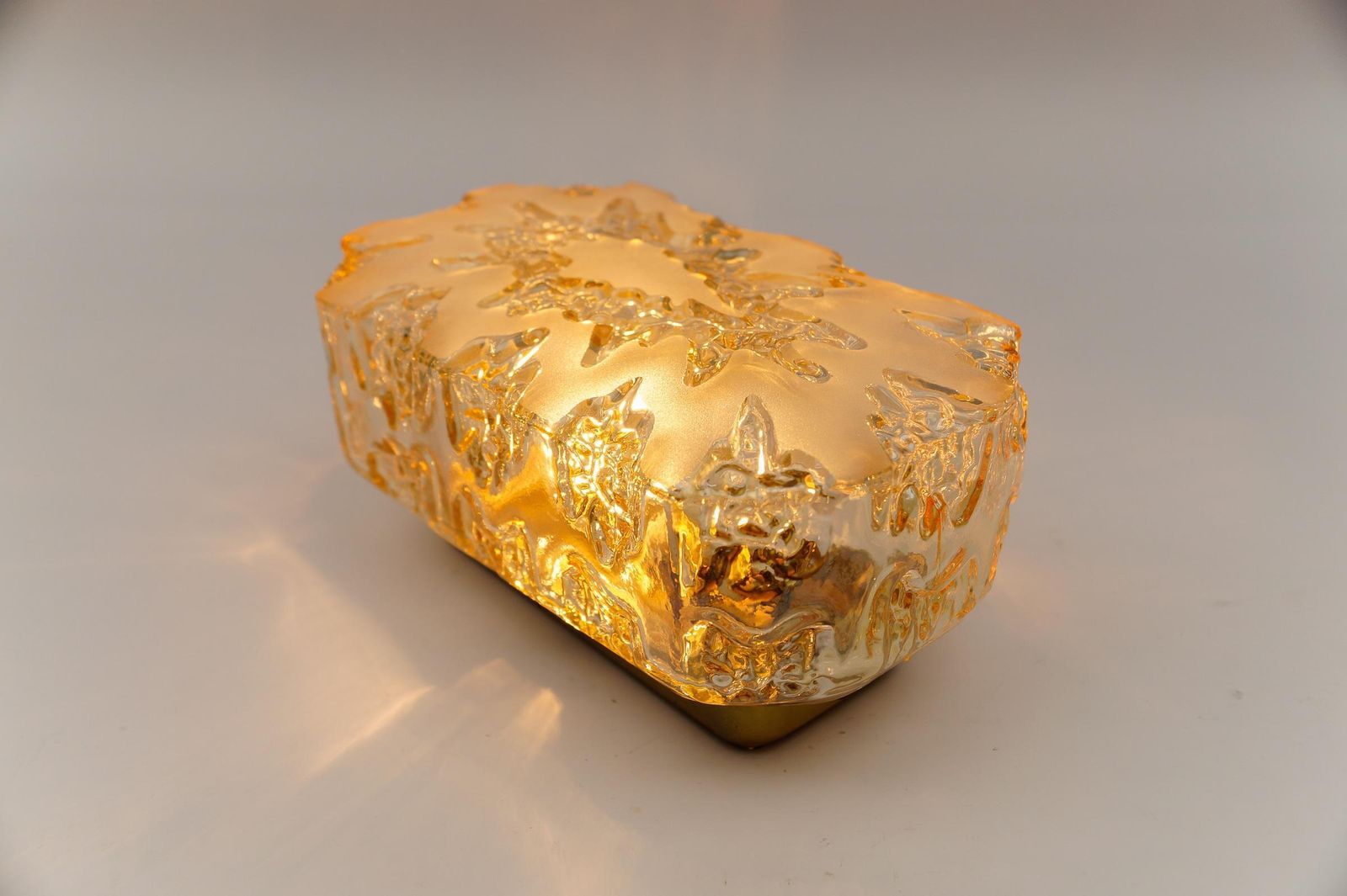 photo furniture 1. Of 3 Amber Glass Sconce Or Wall Lamp By Limburg, 1960s Germany