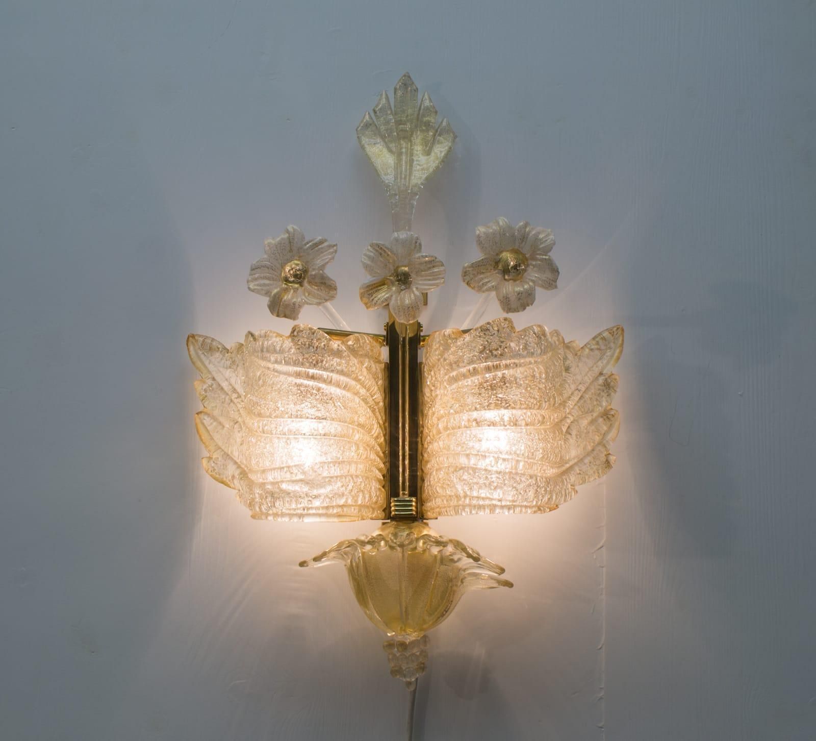 Rare And Wonderful Wall Light By Barovier & Toso, 1950s, Italy photo furniture