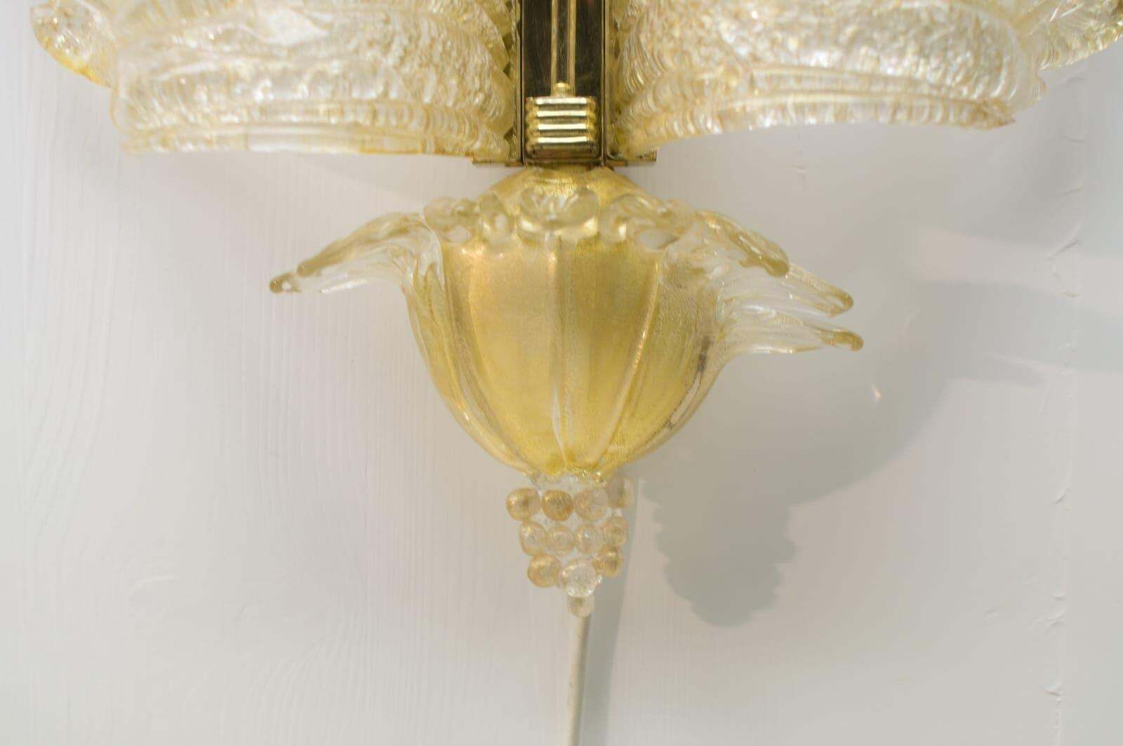 Lighting Rare And Wonderful Wall Light By Barovier & Toso, 1950s, Italy photo