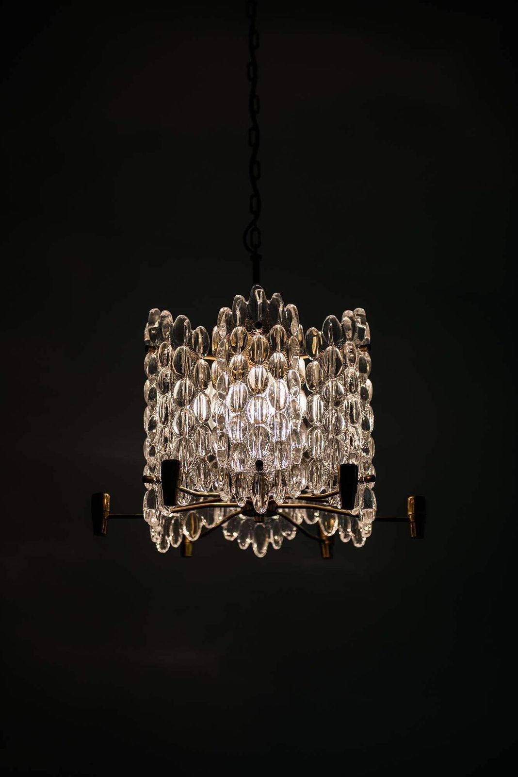 Carl Fagerlund Pair Of Ceiling Lamps By Orrefors In Sweden photo vinterior