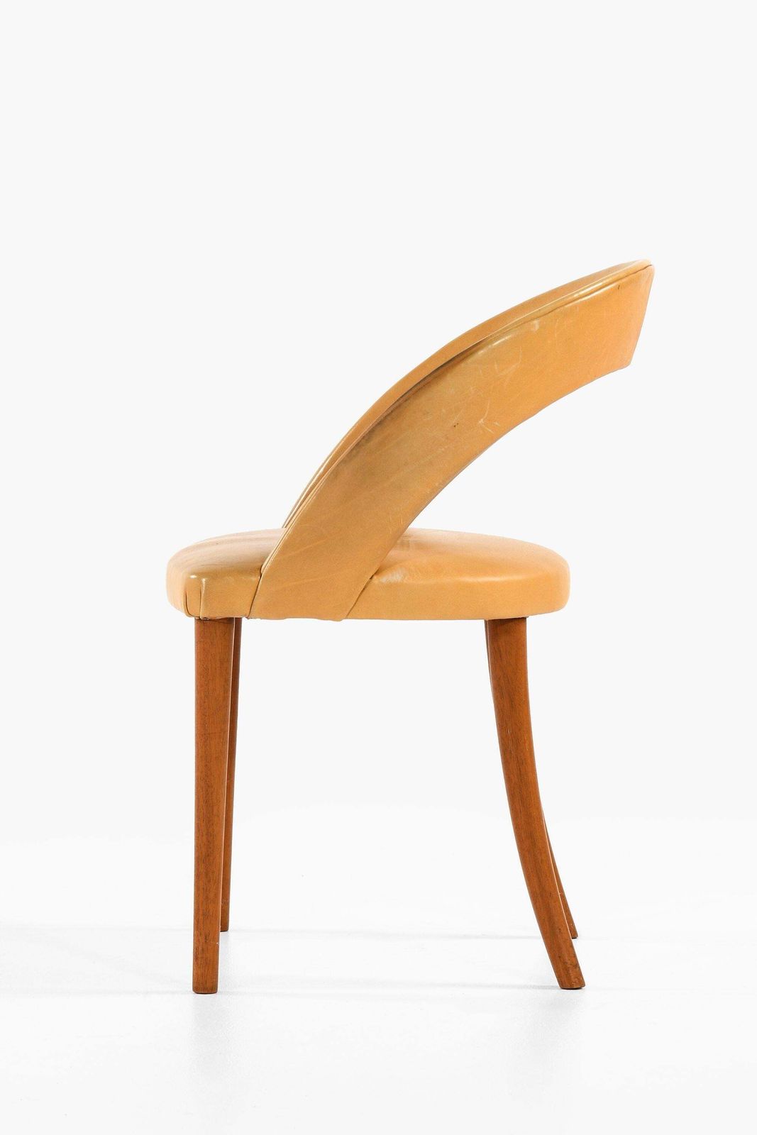 Side Chair In Mahogany And Leather By Frode Holm, 1950s photo for sale