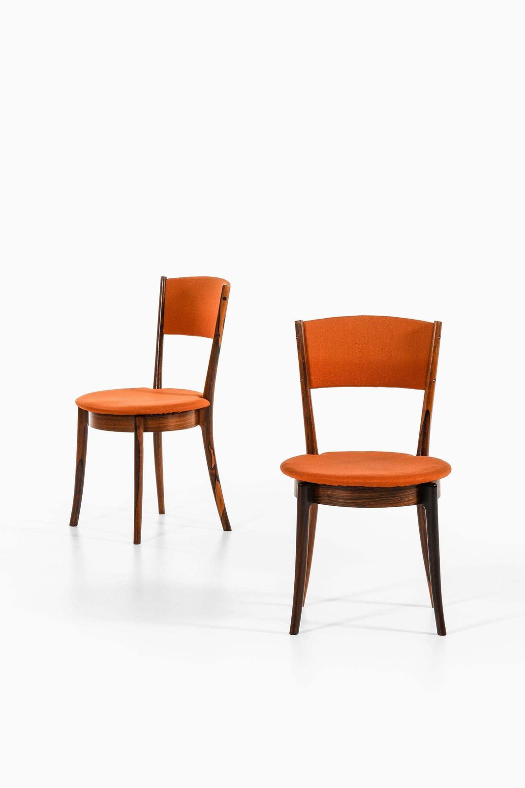 Set Of 8 Dining Chairs In Rosewood And Original Fabric, 1960's photo for sale