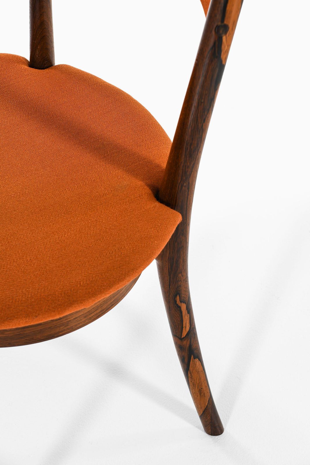 Set Of 8 Dining Chairs In Rosewood And Original Fabric, 1960's photo vinterior