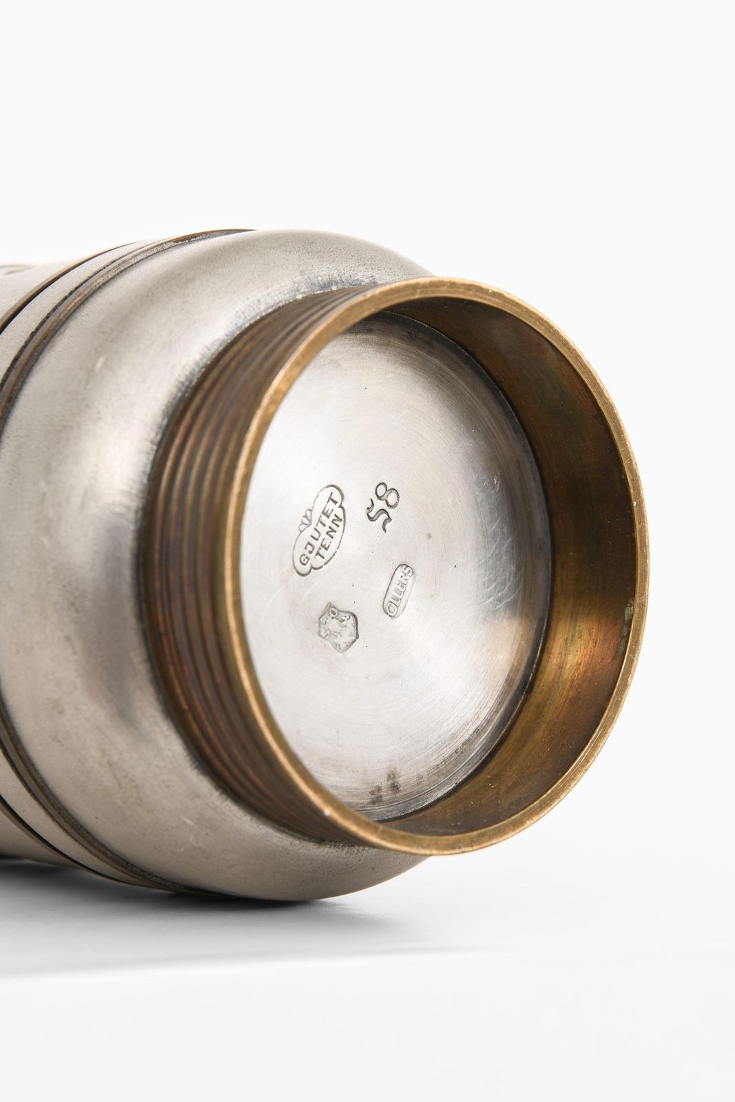 Vase In Pewter And Brass By Edvin Ollers, 1944 photo 1274.0