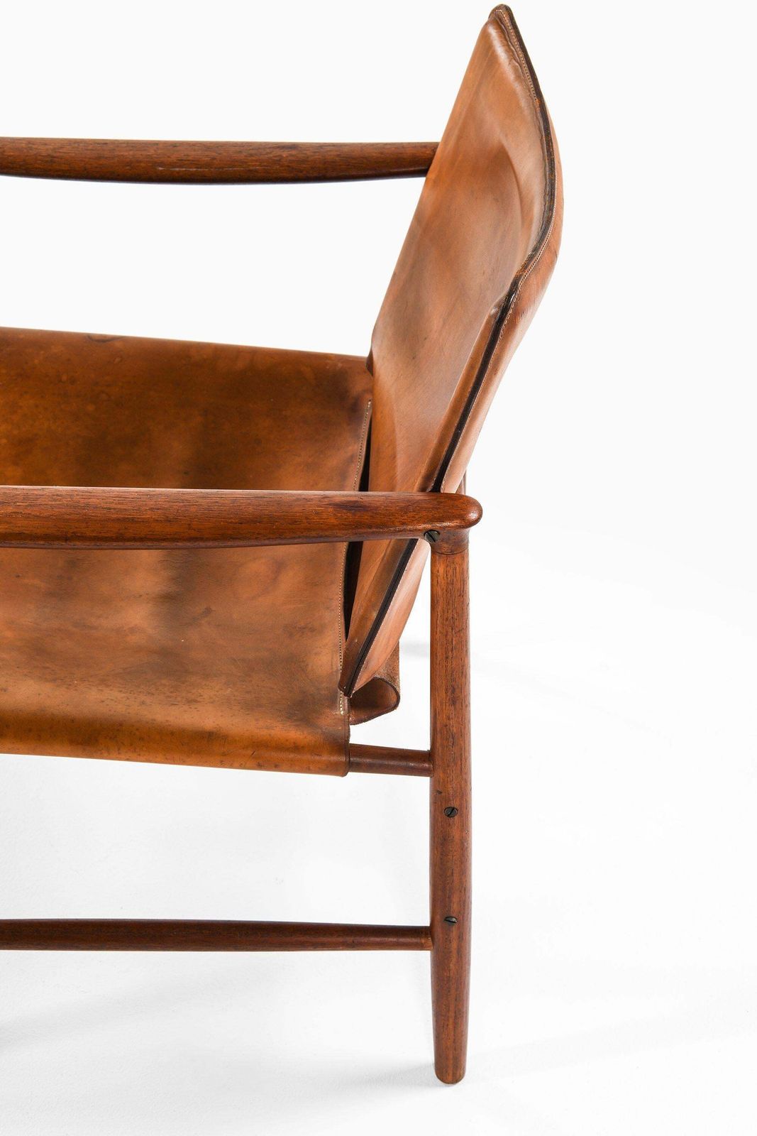 Armchair In Teak And Leather By Kai Lyngfeldt Larsen, 1957 photo vinterior