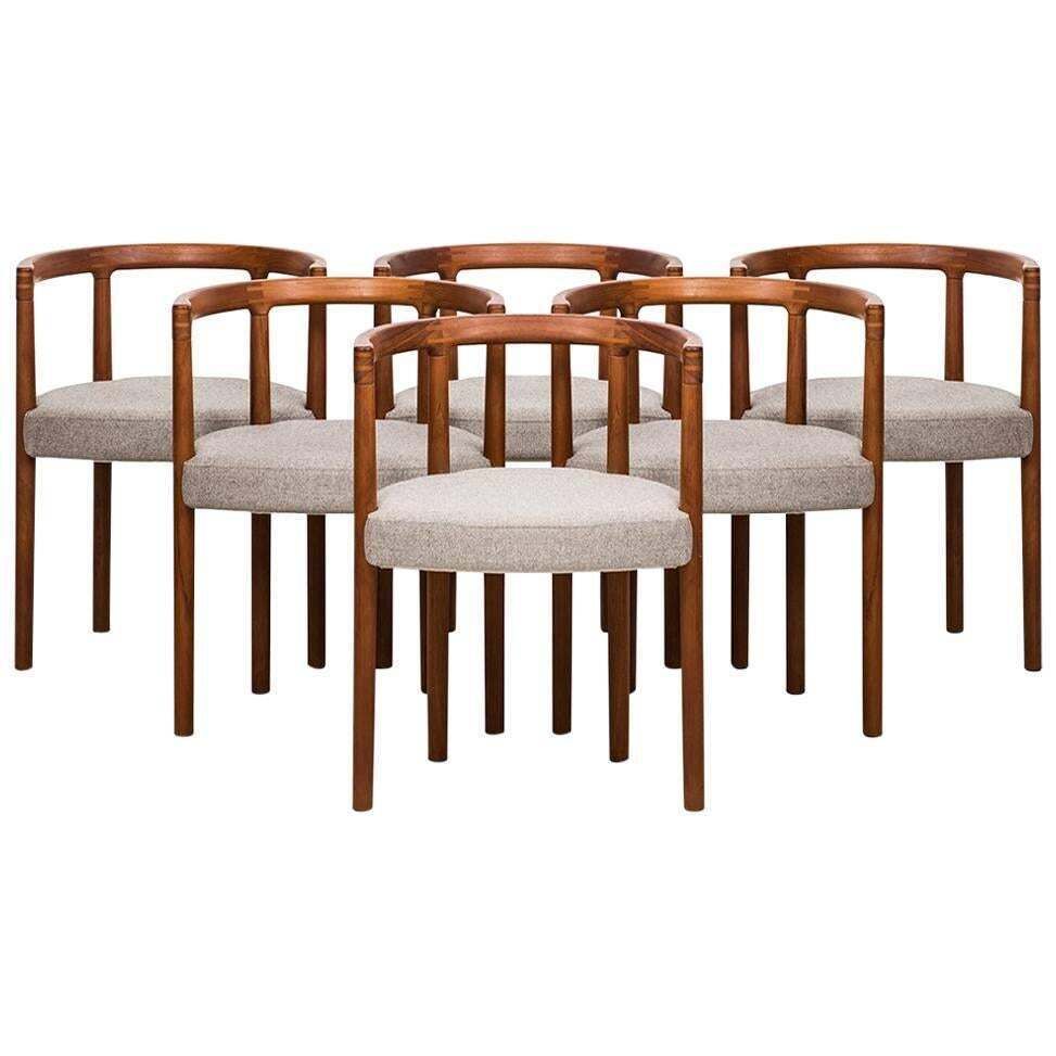 Ole Gjerløv Knudsen Dining Chairs Model 195 By France & Son In Denmark