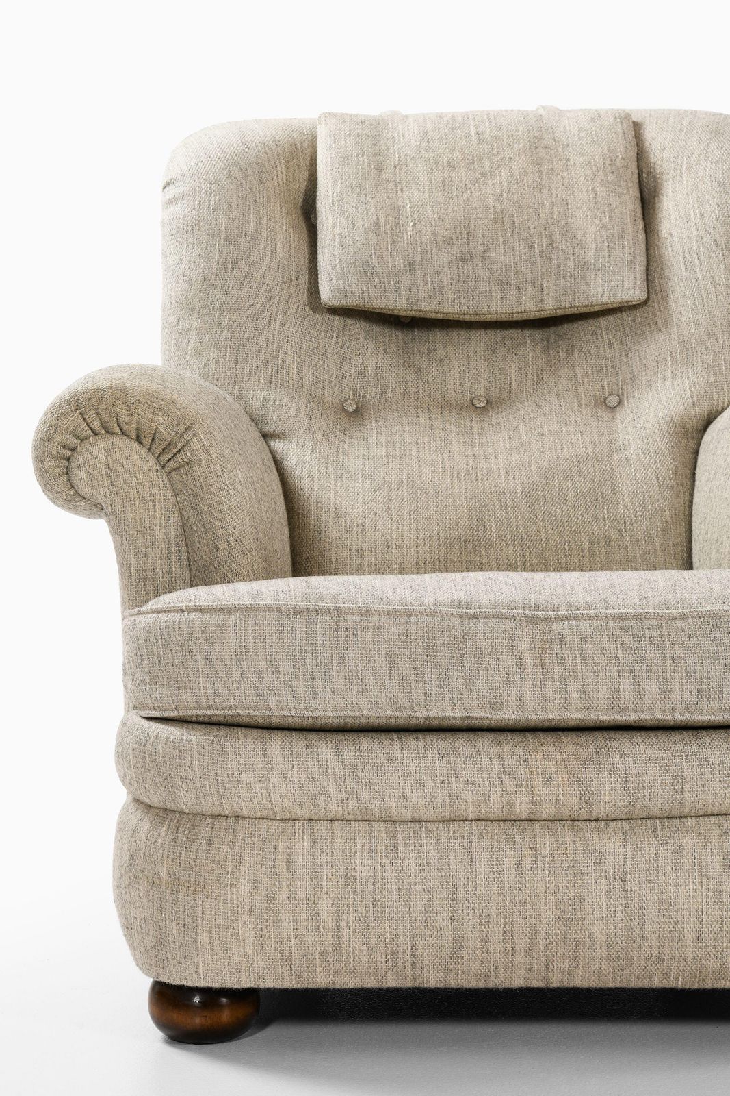 Easy Chair In Beech And Original Fabric By Josef Frank, 1934 photo vinterior