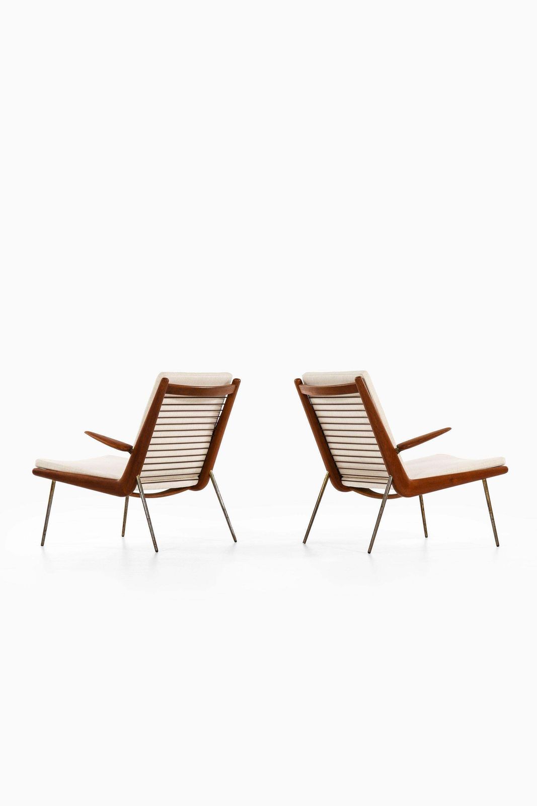 Pair Of Easy Chairs In Teak By Peter Hvidt & Orla Mølgaard Nielsen, 1950's photo Furniture
