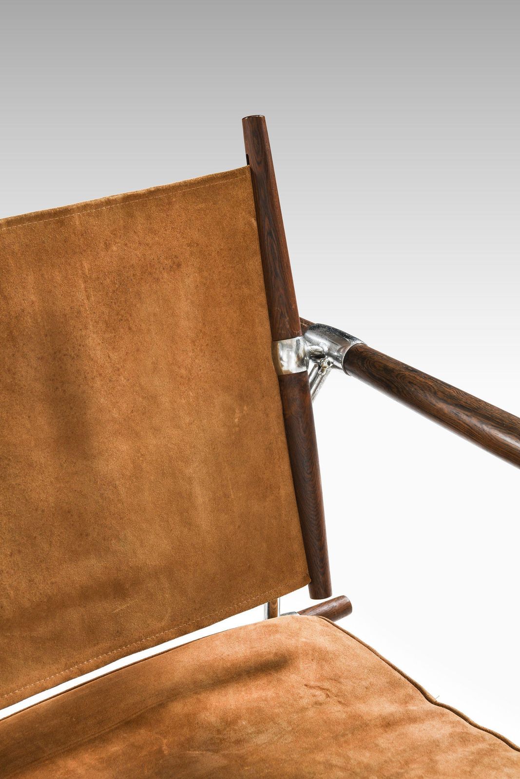 Pair Of Easy Chairs In Rosewood & Steel Frame By Jens Harald Quistgaard, 1960's photo vinterior