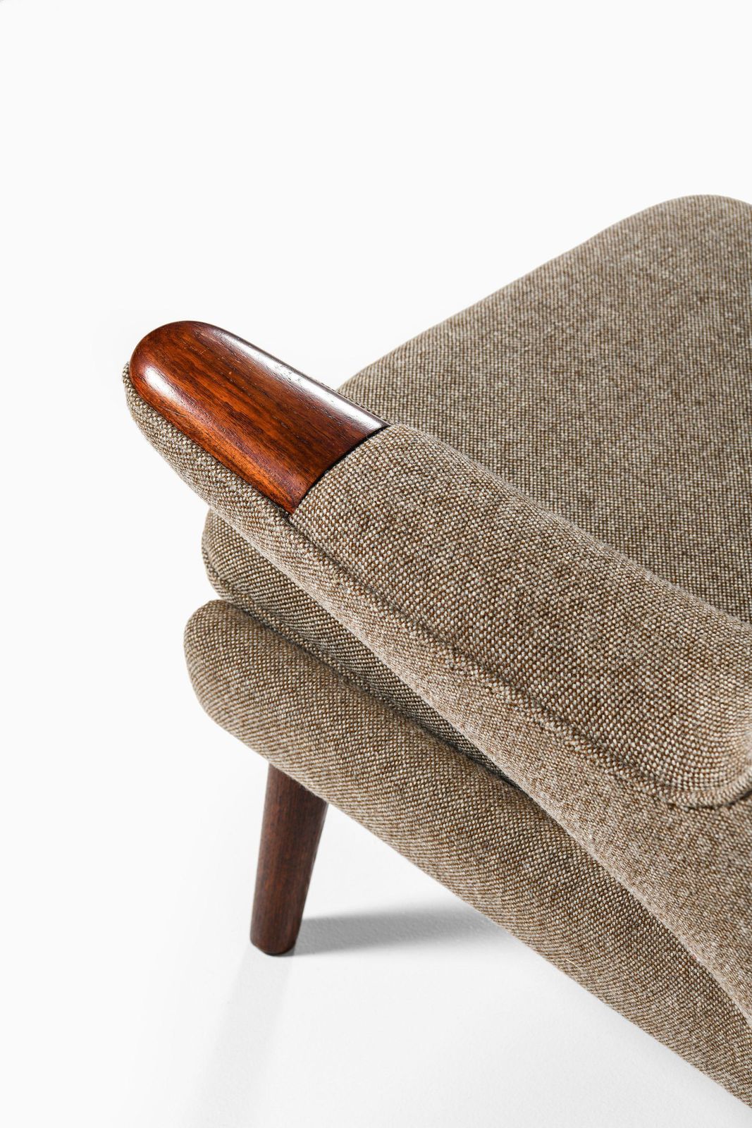 Easy Chair In Rosewood & Reupholstered In Kvadrat Fabric By Hans Wegner, 1950's photo buy