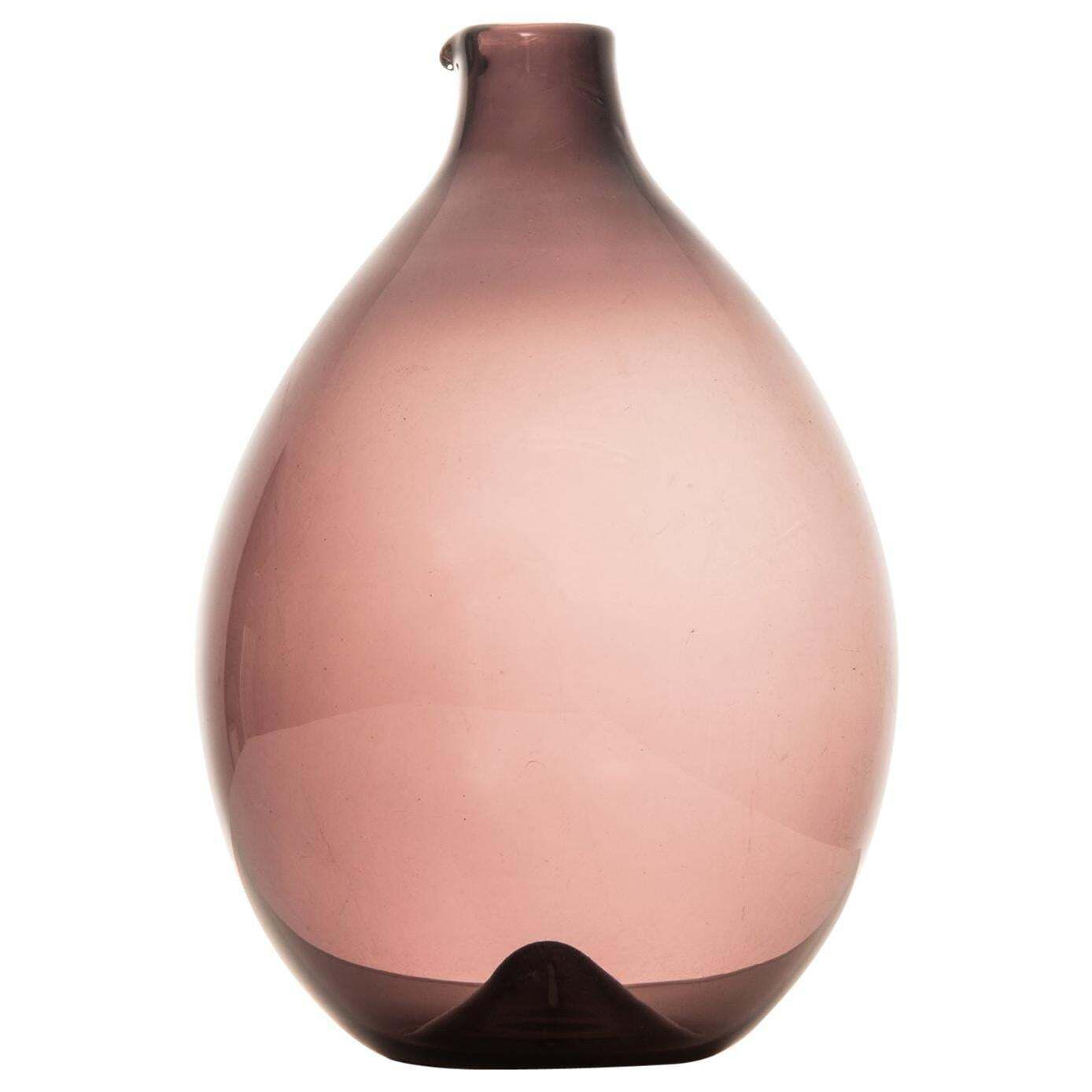 Timo Sarpeneva Glass Bottle / Vase Model Pullo / Bird Vase By Iittala In Finland