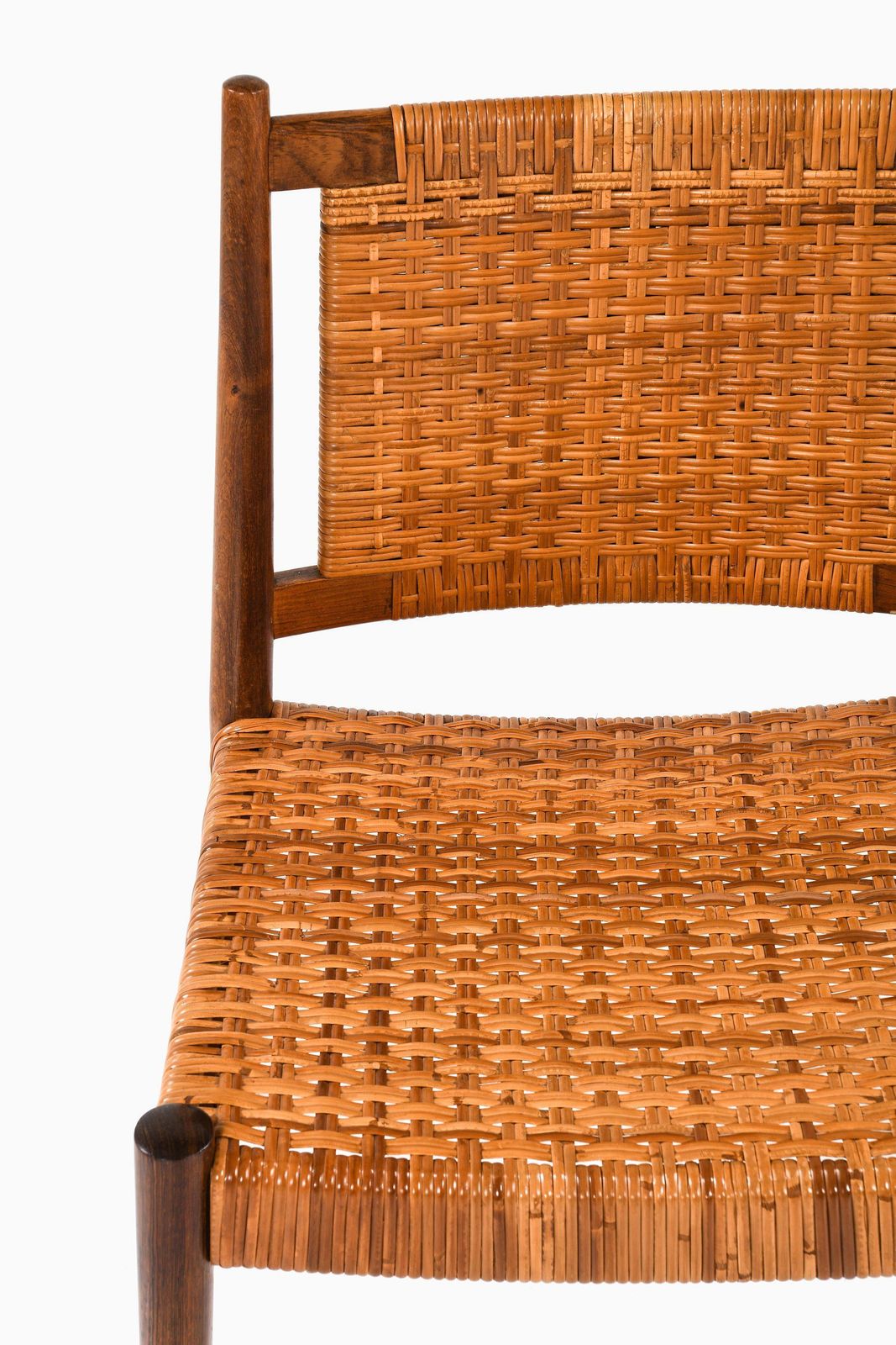 Set Of 8 Dining Chairs In Rosewood And Woven Cane By Steffan Syrach Larsen, 1960 photo 42066.0