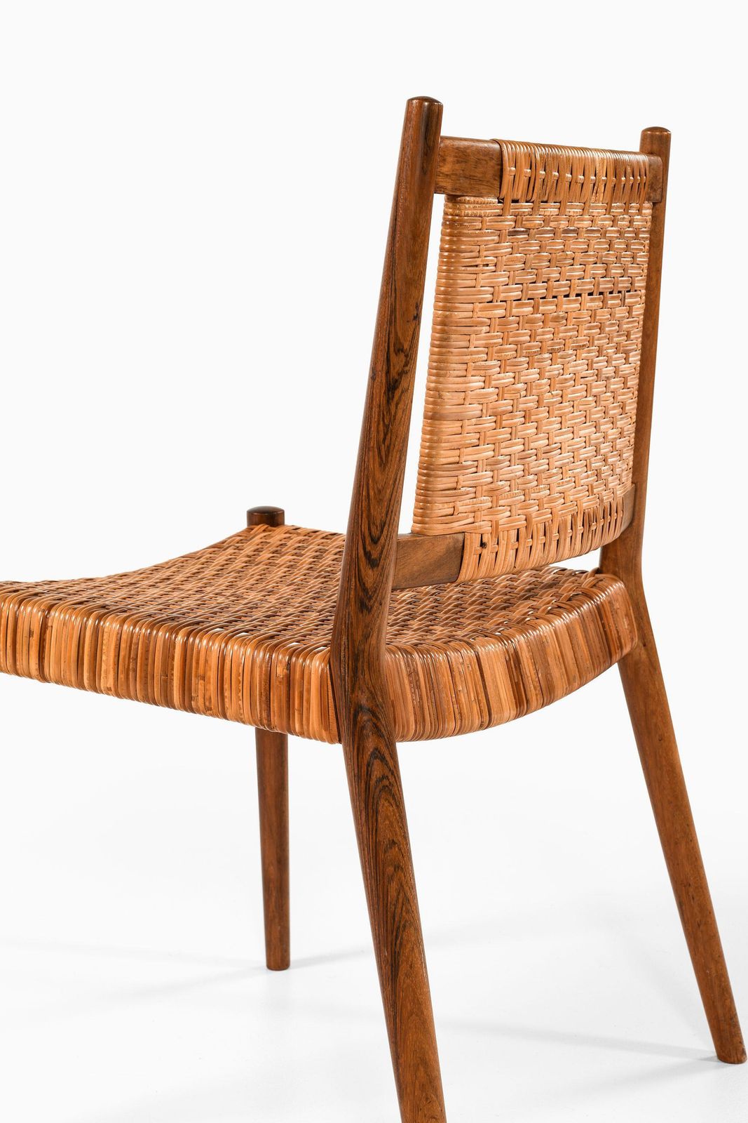 Furniture Set Of 8 Dining Chairs In Rosewood And Woven Cane By Steffan Syrach Larsen, 1960 photo