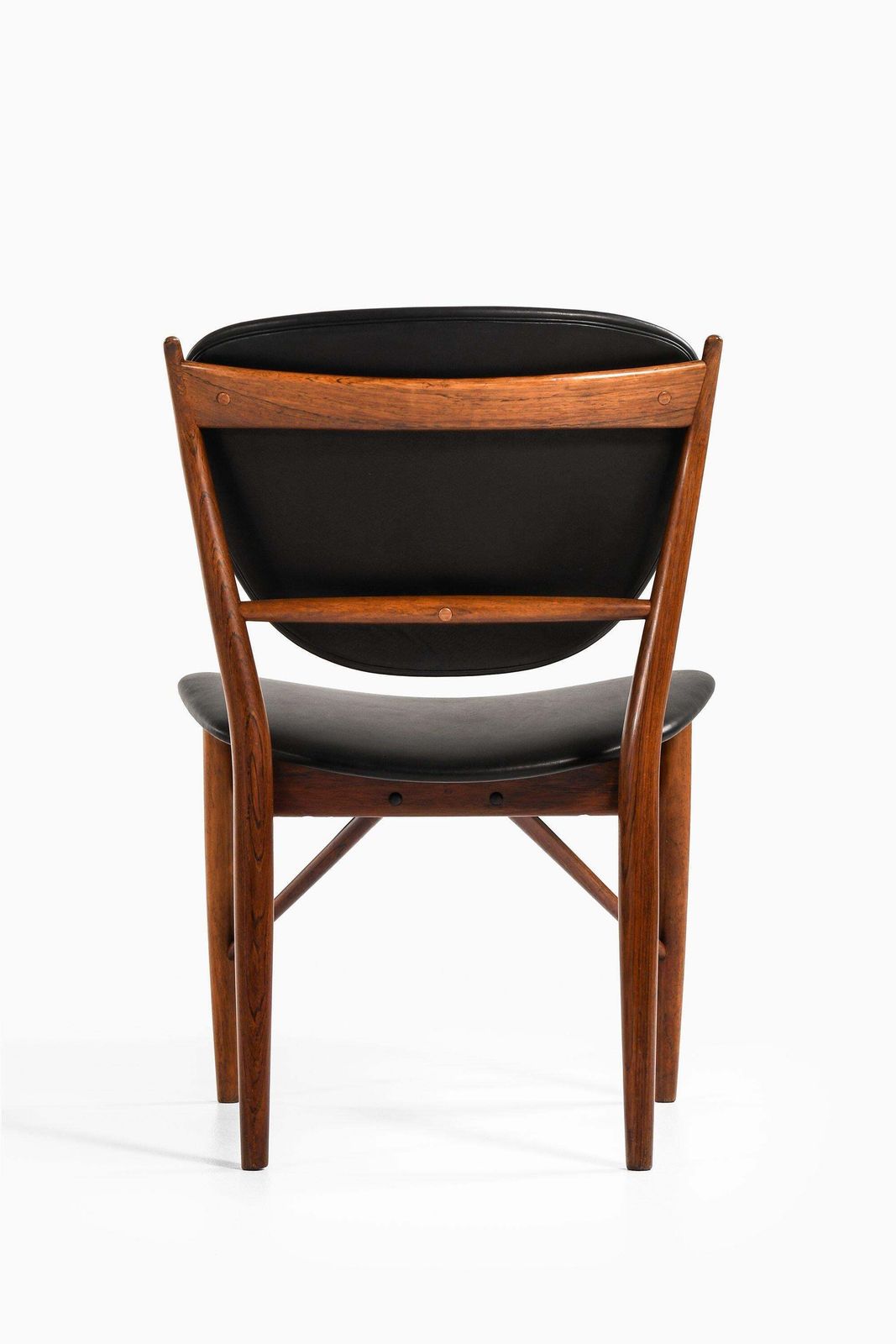 Dining Chairs In Rosewood And Black Leather By Finn Juhl, 1951 photo buy