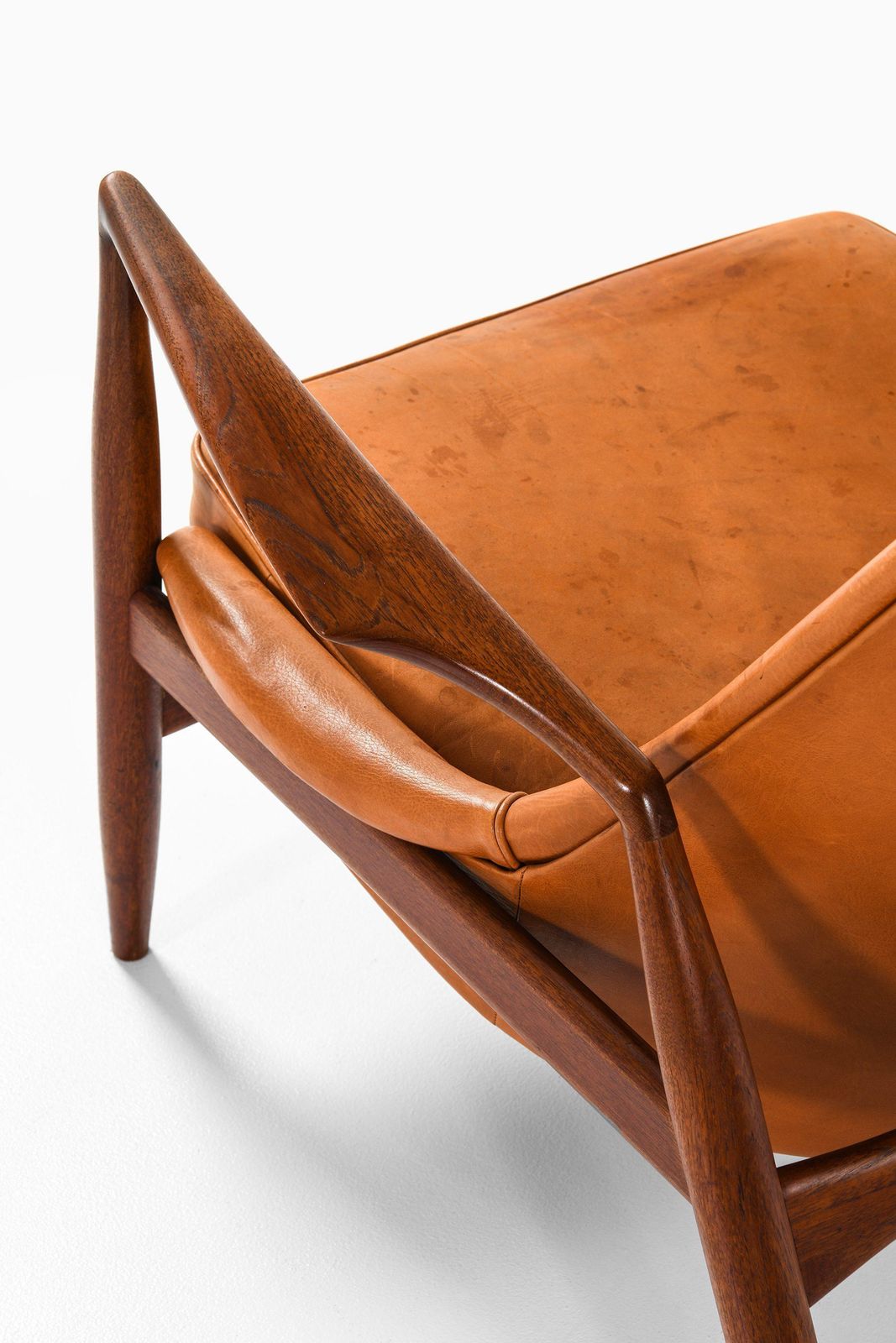 photo furniture Pair Of Easy Chairs In Teak And Leather By Ib Kofod Larsen, 1950s