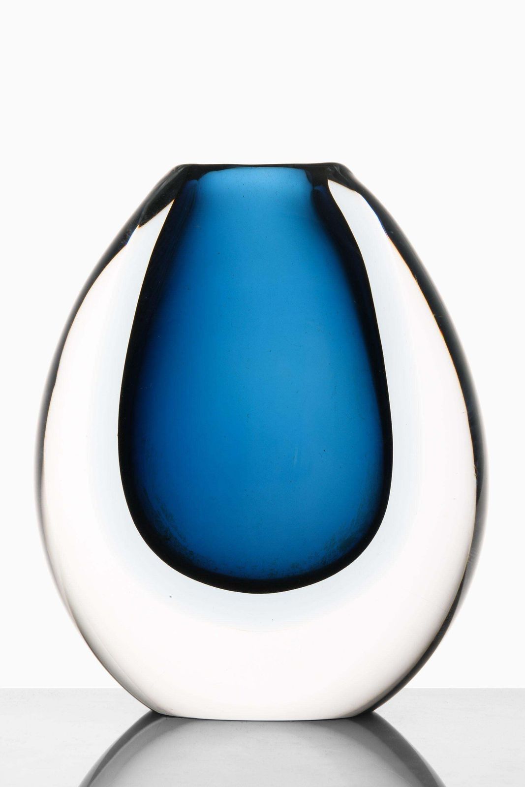 Glass Vase In Dark Blue By Vicke Lindstrand, 1960's photo Home Decor
