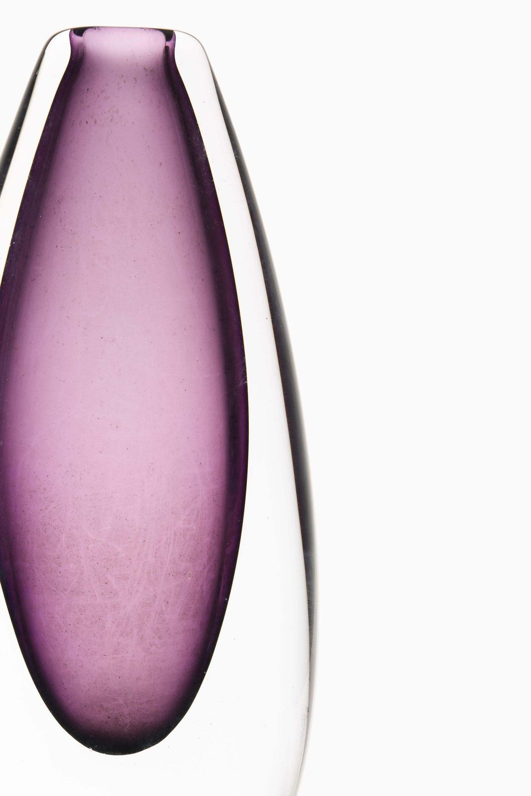 Glass Vase In Purple, 1950's photo for sale