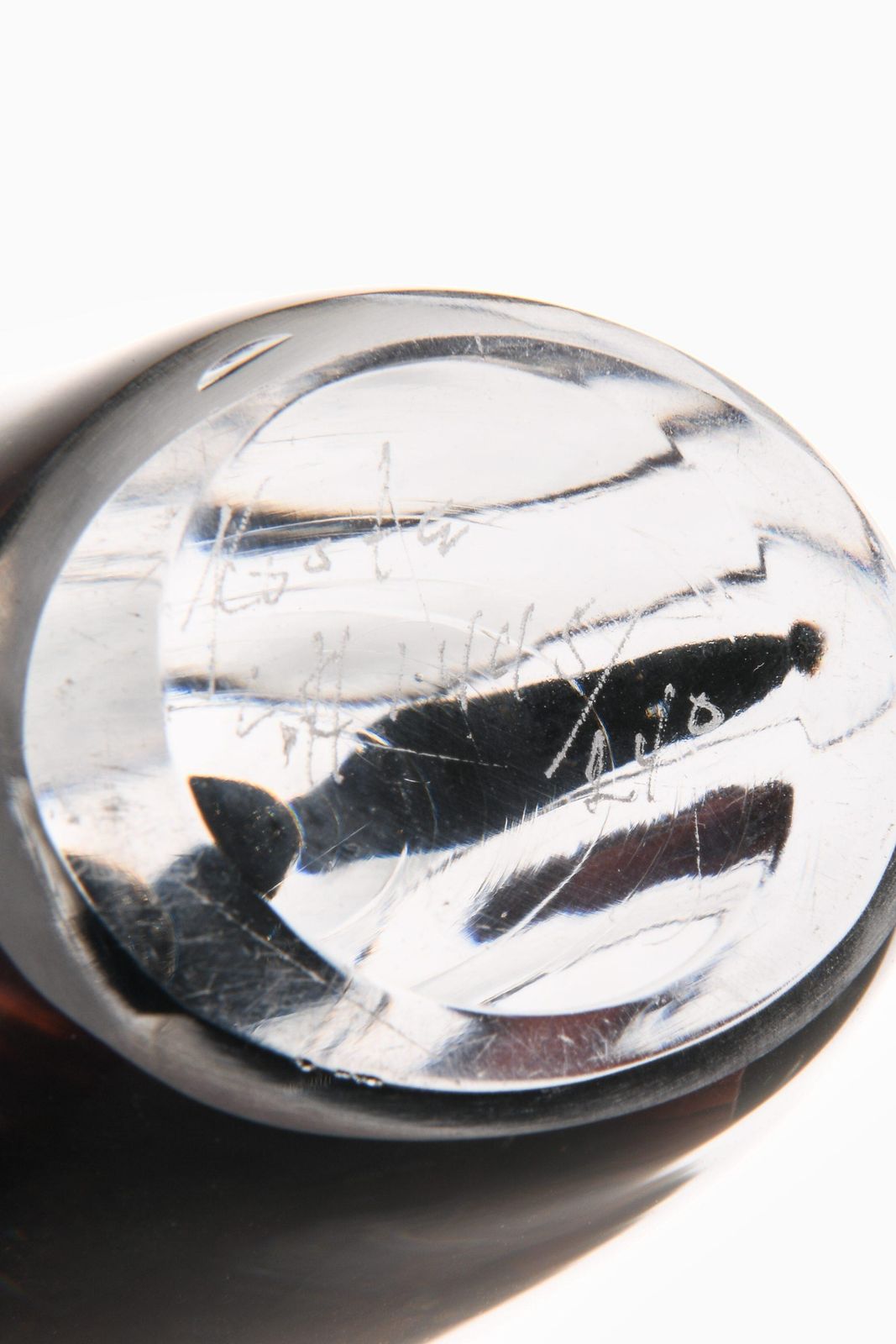 Dark Brown Glass Vase By Vicke Lindstrand, 1960's photo for sale