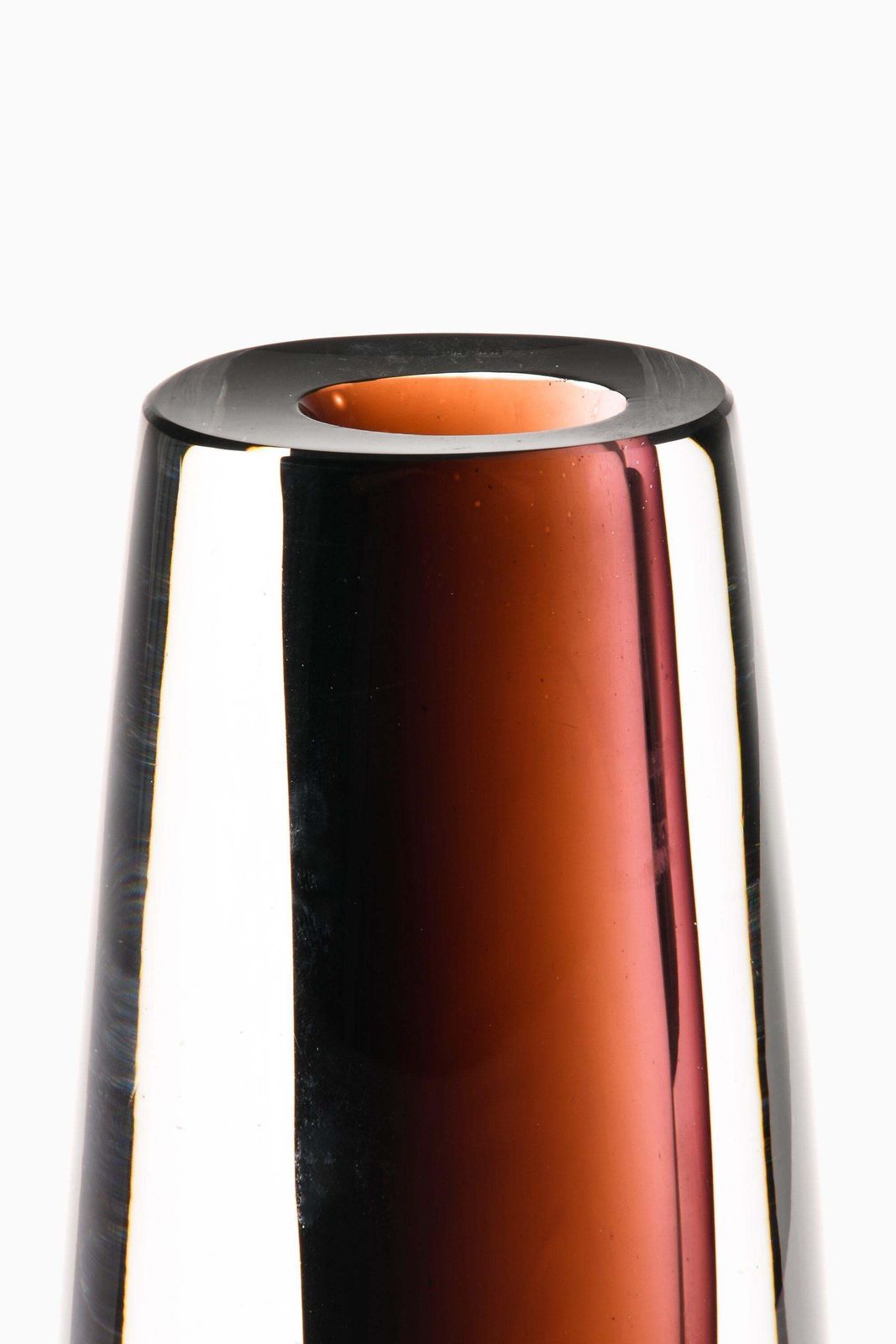 Glass Vase In Brown By Vicke Lindstrand, 1960's photo for sale