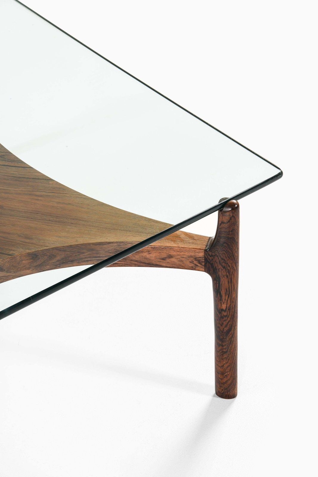 Square Coffee Table In Rosewood And Glass By Sven Ellekær, 1960's photo Furniture