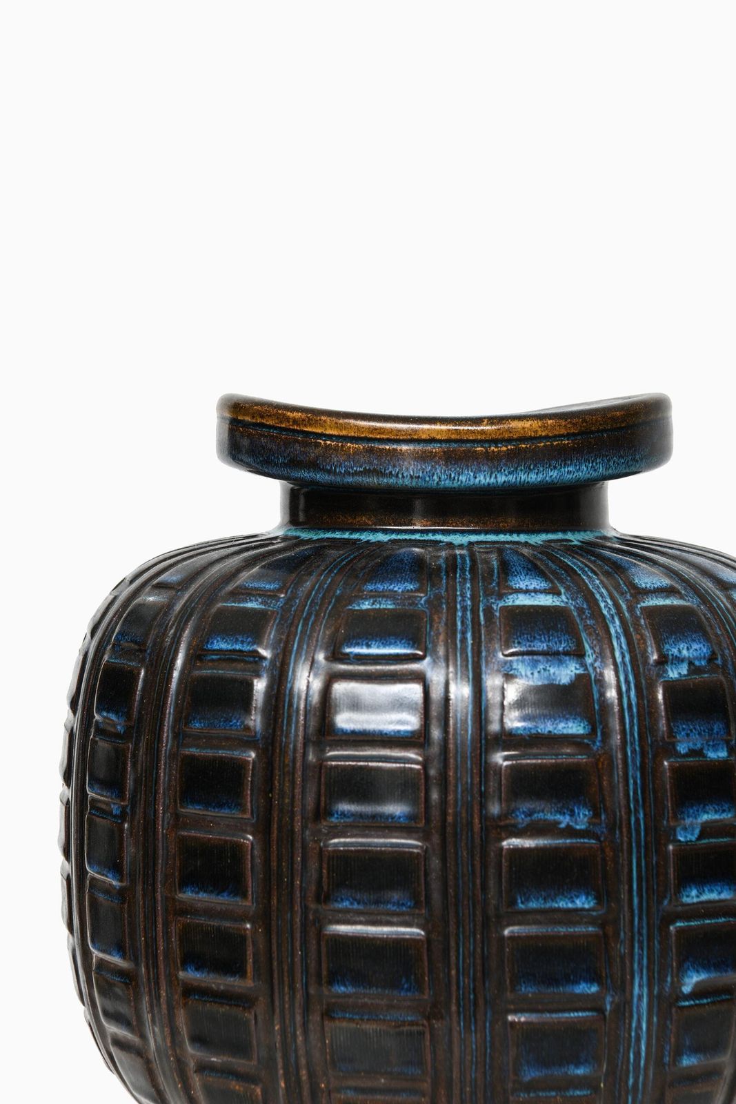 Wilhelm Kåge Vase Model Farsta Produced By Gustavsberg In Sweden photo furniture