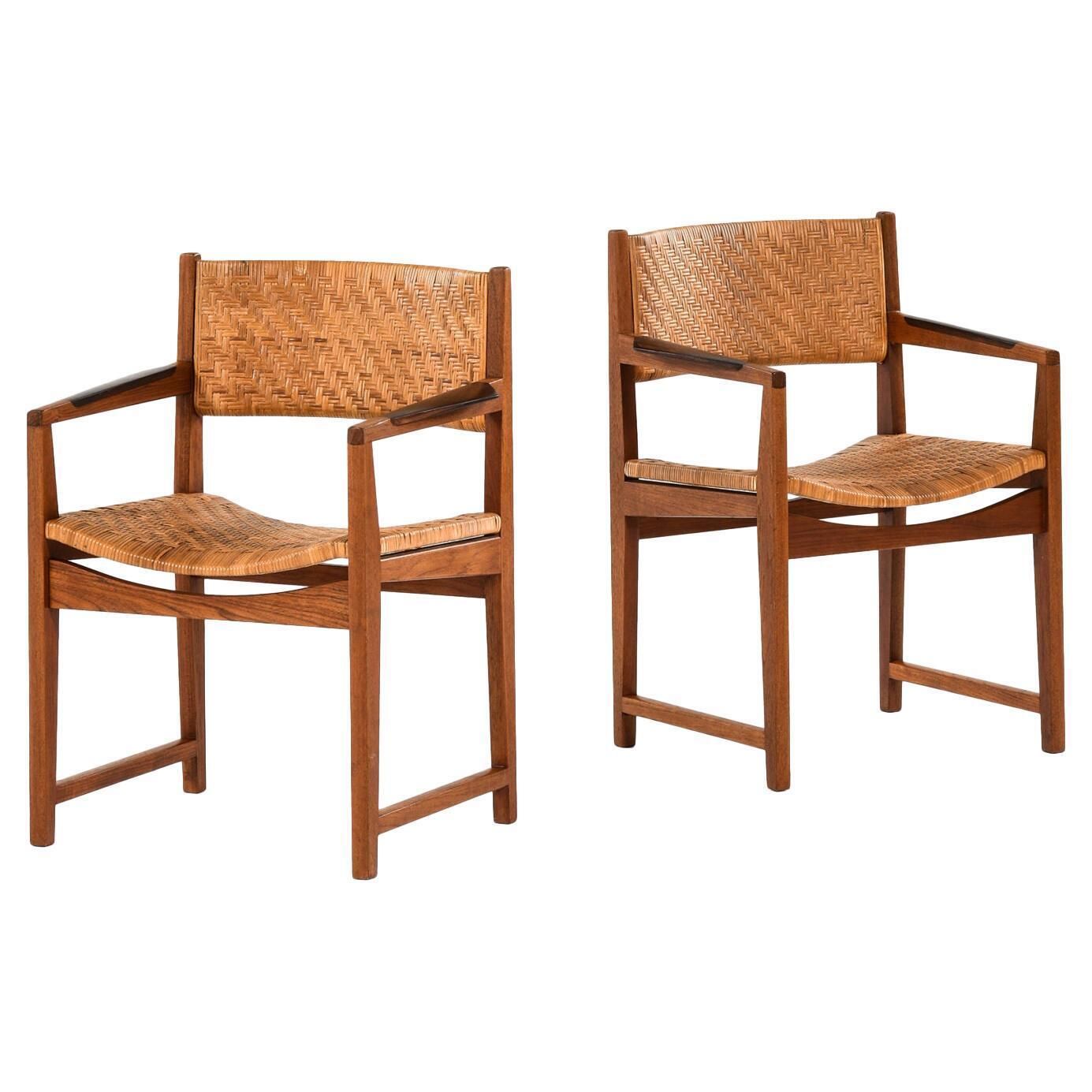 Peter Hvidt & Orla Mølgaard Nielsen Armchairs Model 350 By Søborg Møbler