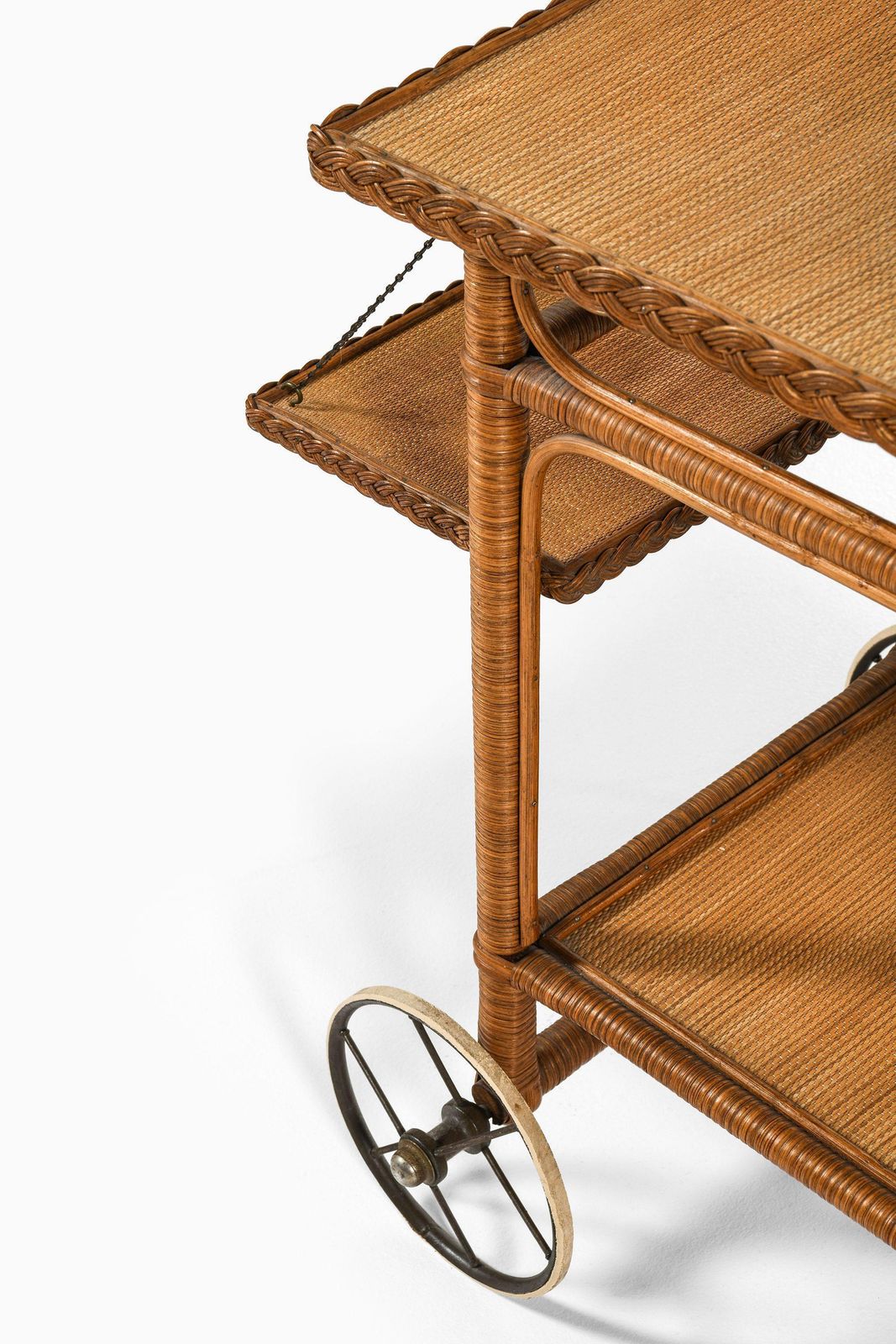 Trolley In Cane And Rattan By Robert Wengler, 1940's photo 3397.0